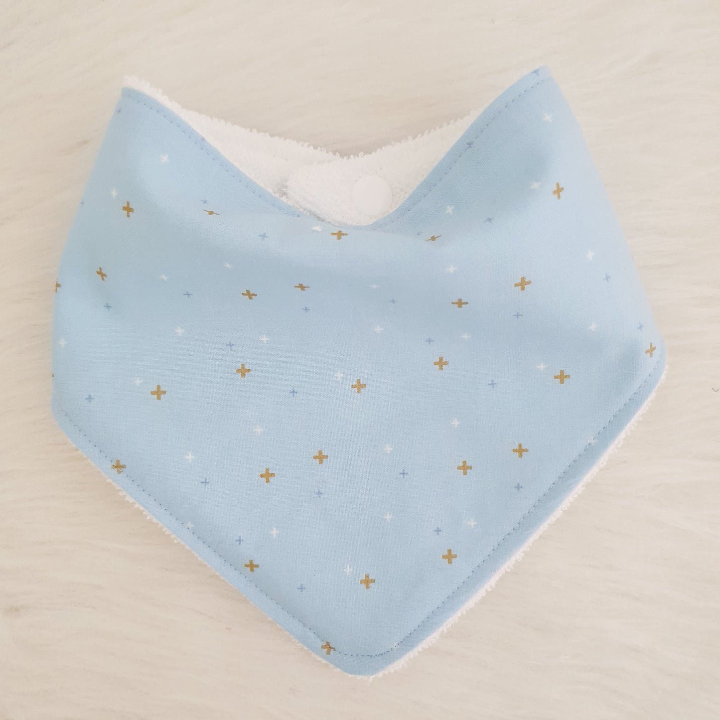 PALE BLUE Bandana Dribble Bib - Bamboo Backed Ultra Absorbent Bib