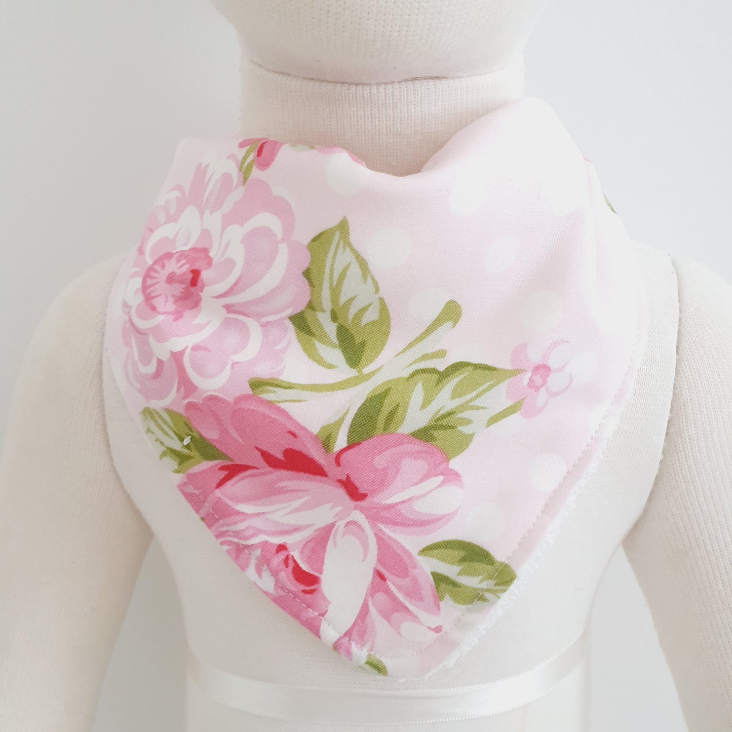 Roses Bandana Dribble Bib - Bamboo Backed Ultra Absorbent Bib
