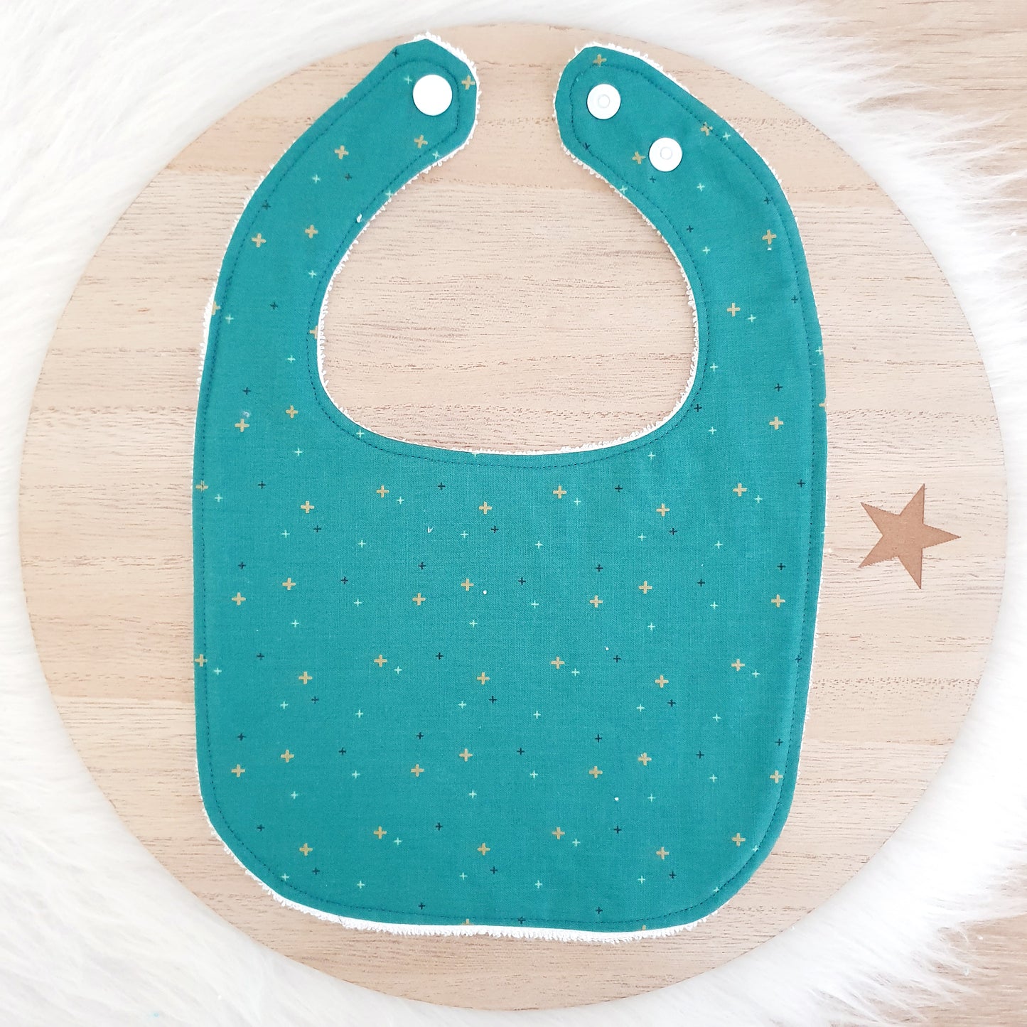 Pine Bib, Handmade Baby Bib, Feeding Bib