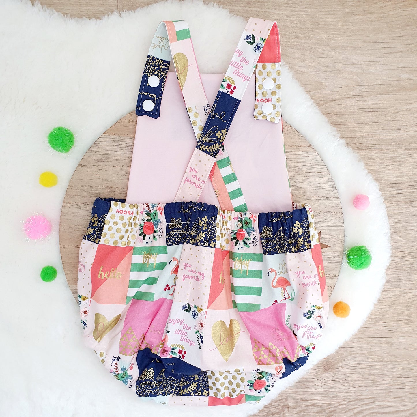*SALE* FLORAL & GOLD Baby /Toddler Romper, Crown and Bodysuit Set, Size 2