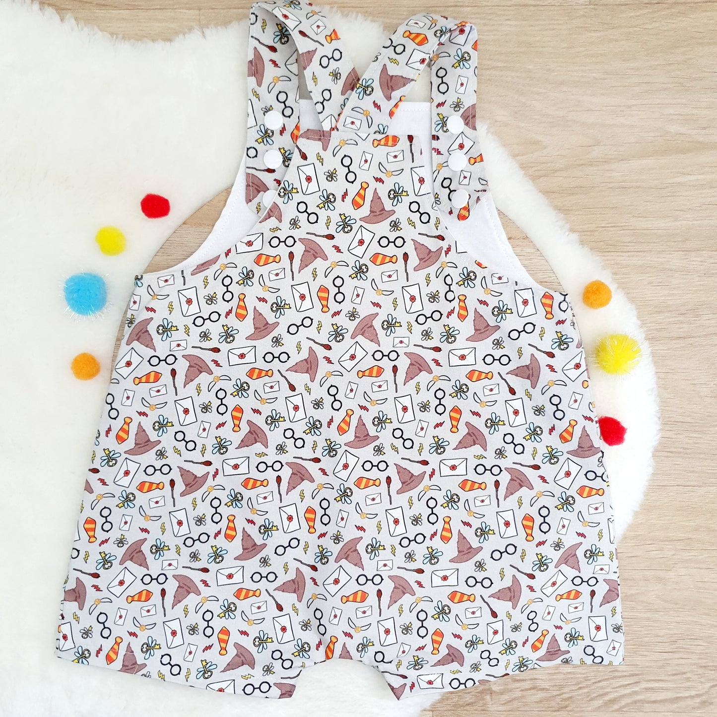 HARRY POTTER print Overalls, Baby / Toddler Overalls, Short Leg Romper, Size 2