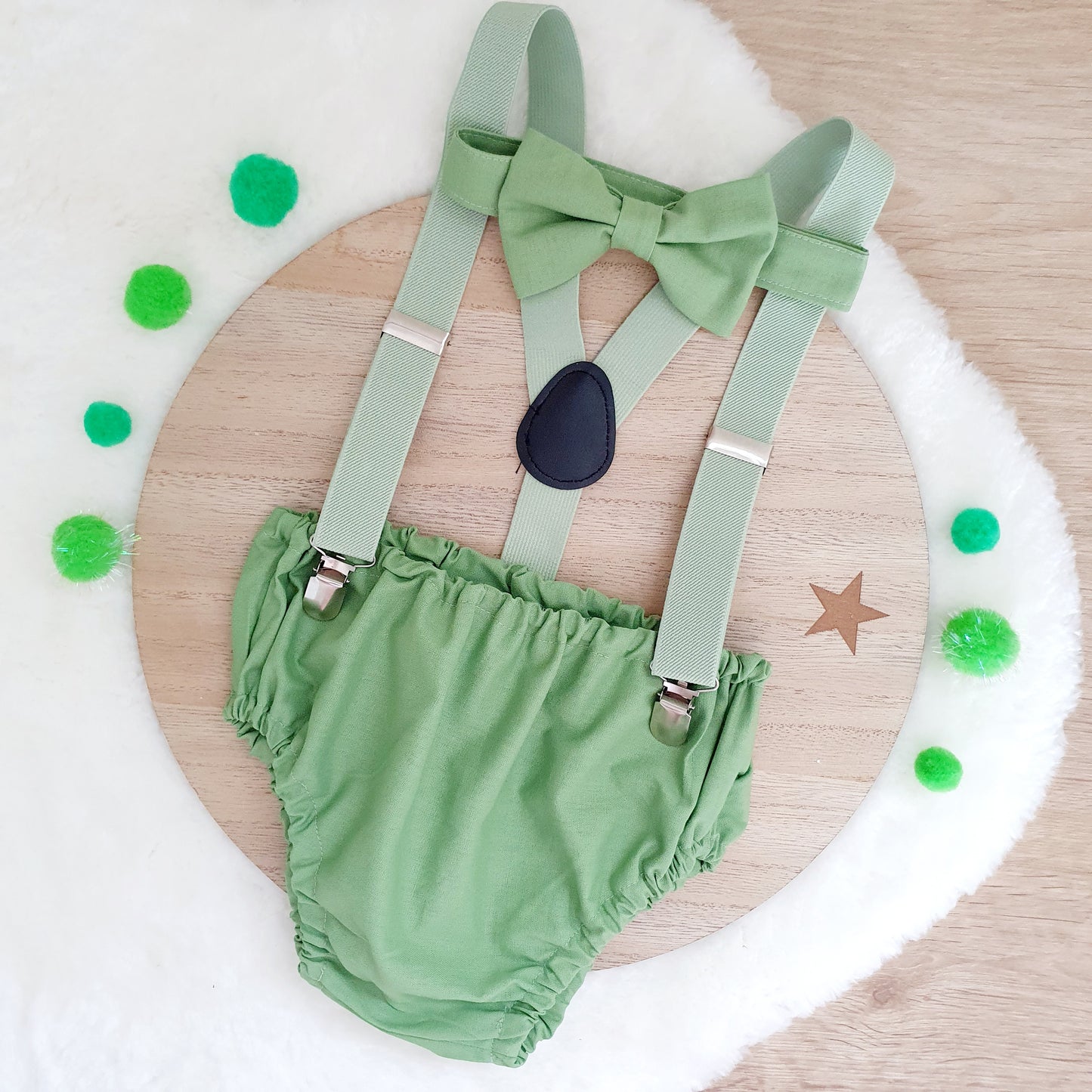 GREEN TEA Boys Cake Smash Outfit, Size 0