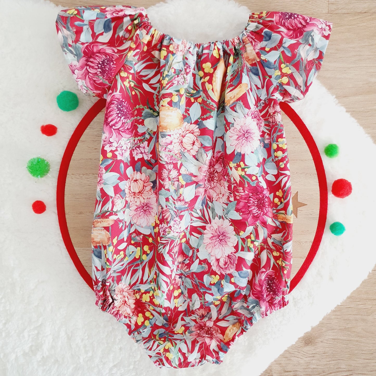 BUSH FLORAL Baby Girl Playsuit, Size 1