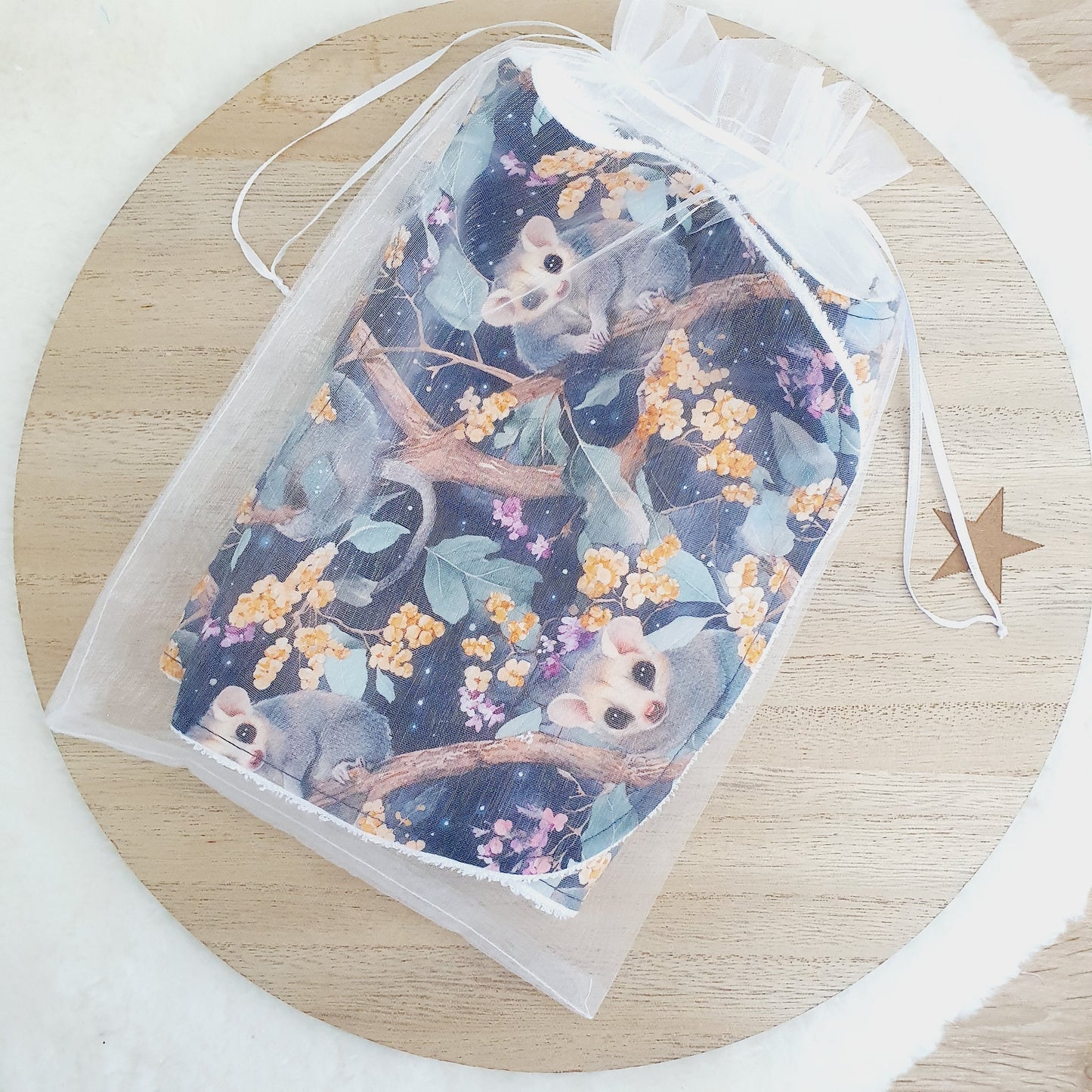 Possum Baby Bib and Burp Cloth Gift Set, Baby Shower Gift, Newborn Gift