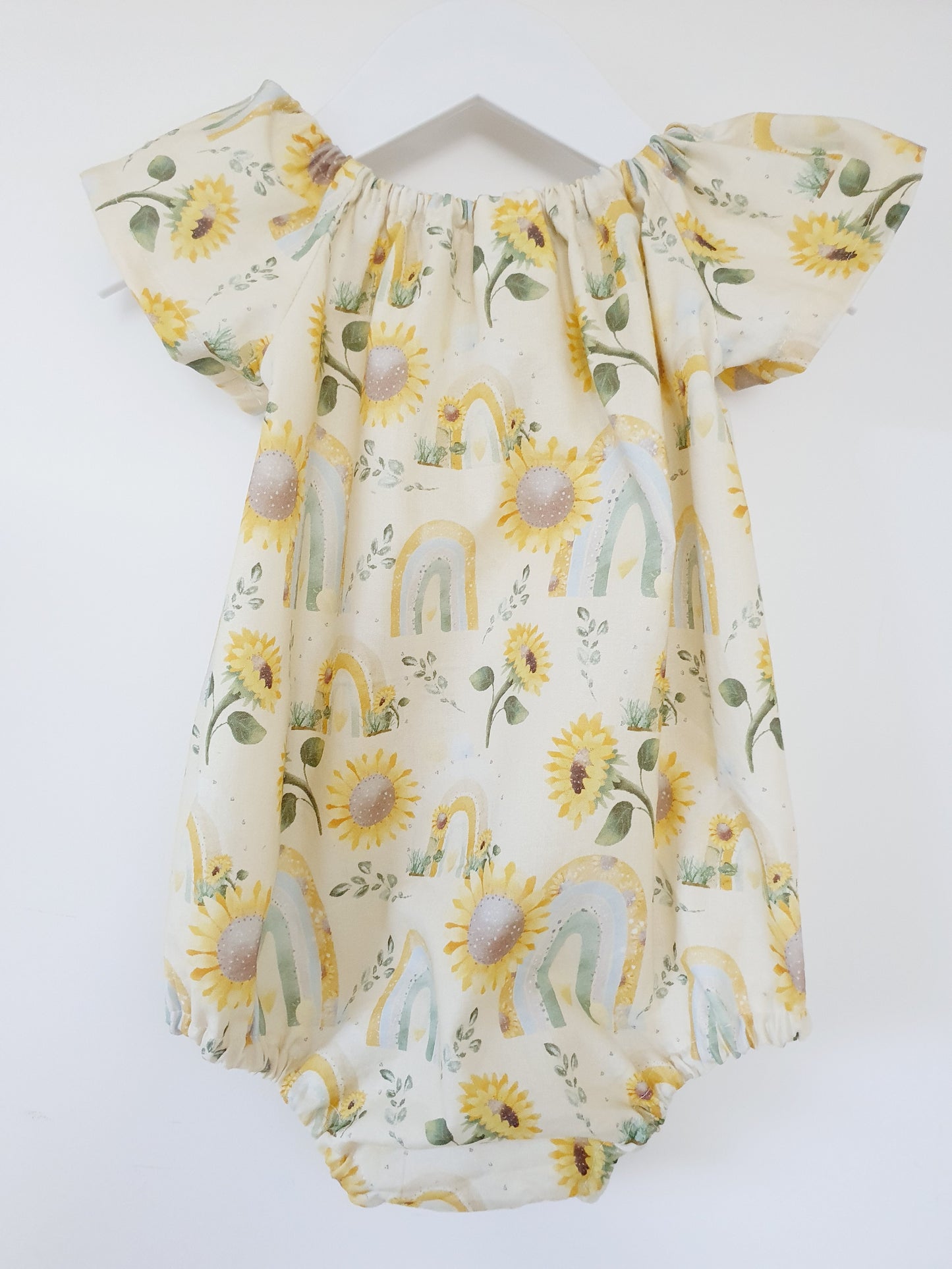 Sunflowers Baby Girl Playsuit, Size 1