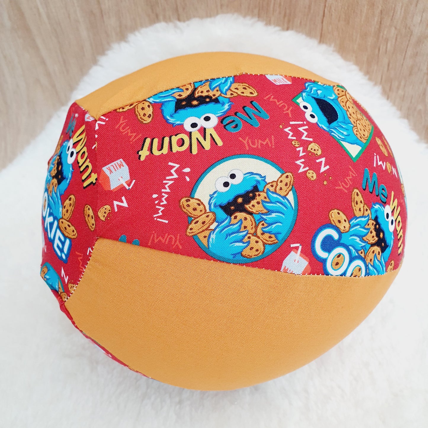 Balloon Ball Cover - Balloon Balls - Handmade Fabric Balloon Cover - Cookie Monster print