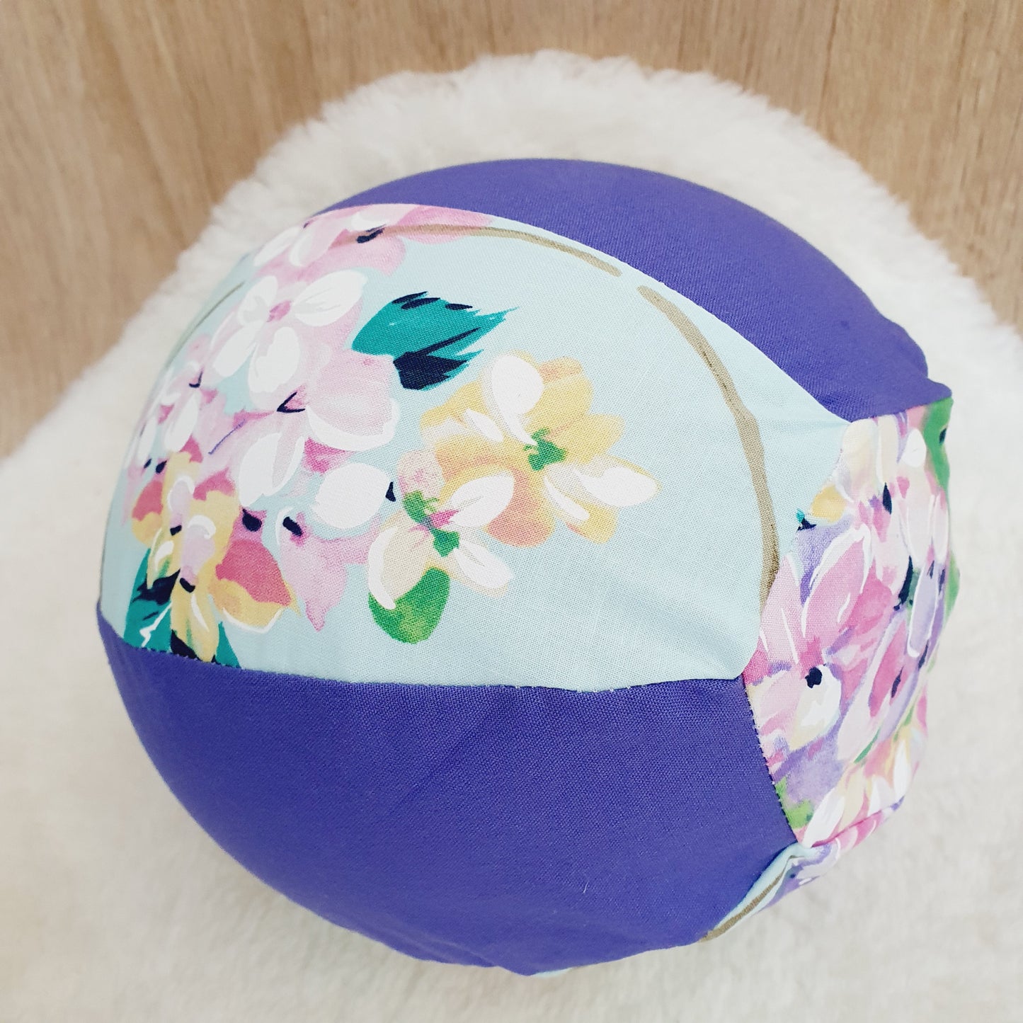 Balloon Ball Cover - Balloon Balls - Handmade Fabric Balloon Cover - Floral / Purple