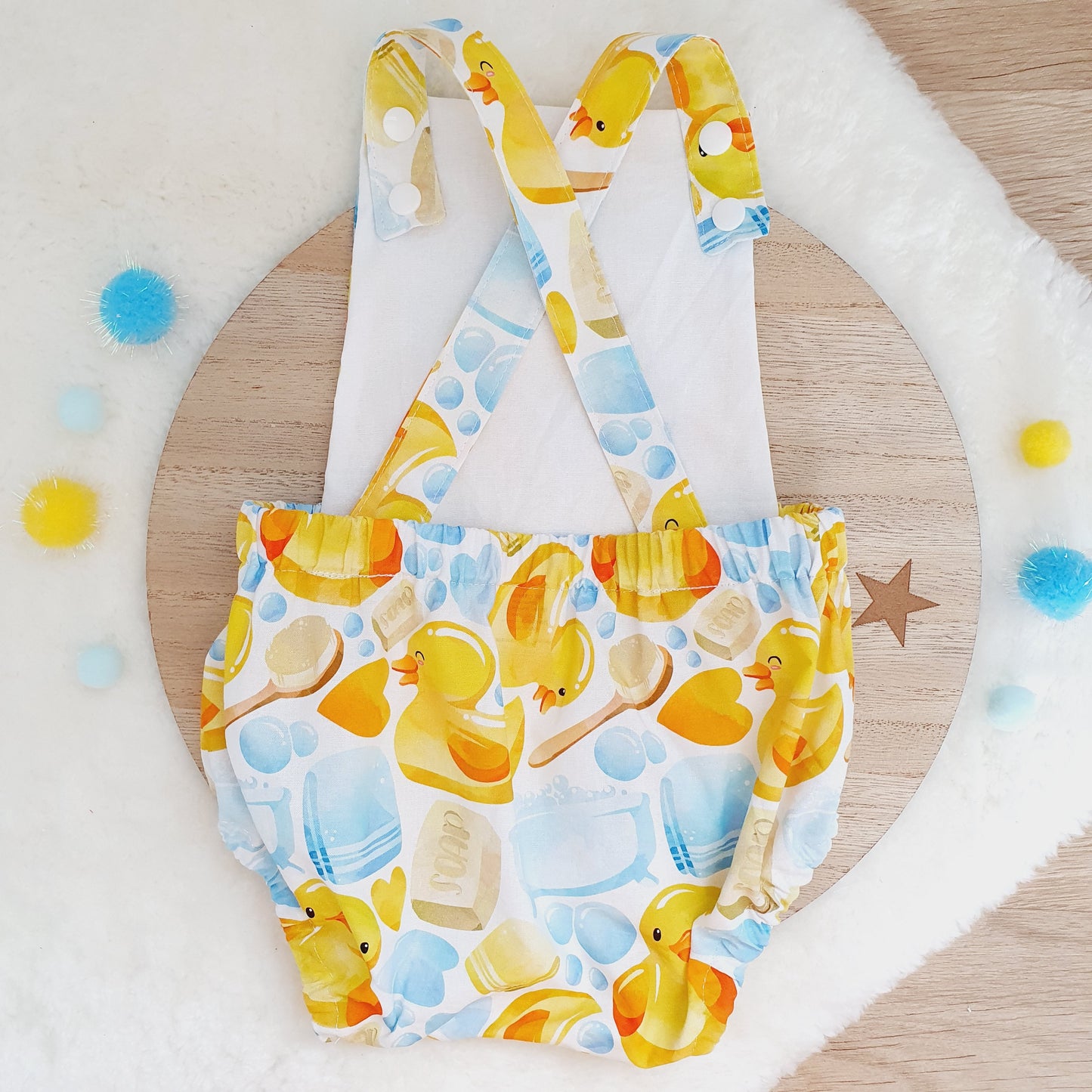 DUCK print Baby Romper, Size 0
