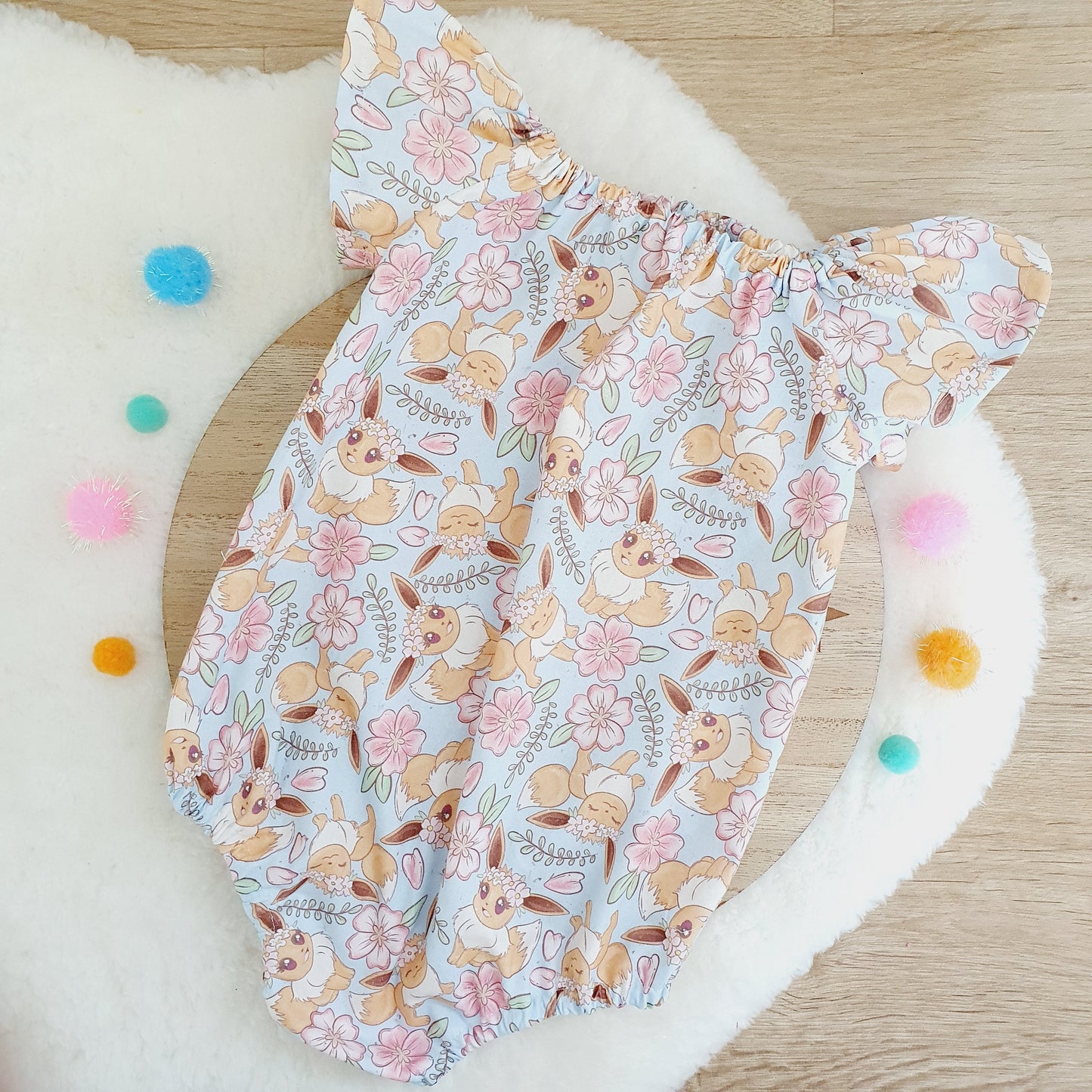 EEVEE Baby Girl Playsuit, Size 1, 1st Birthday / Cake Smash Outfit