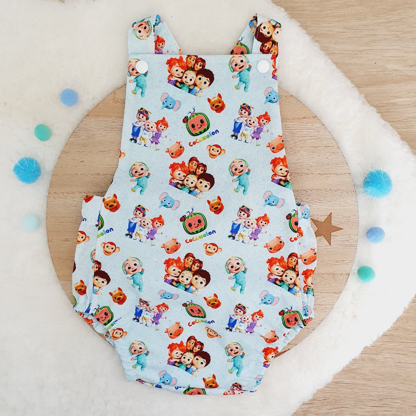 COCOMELON print print Baby Romper, Size 0