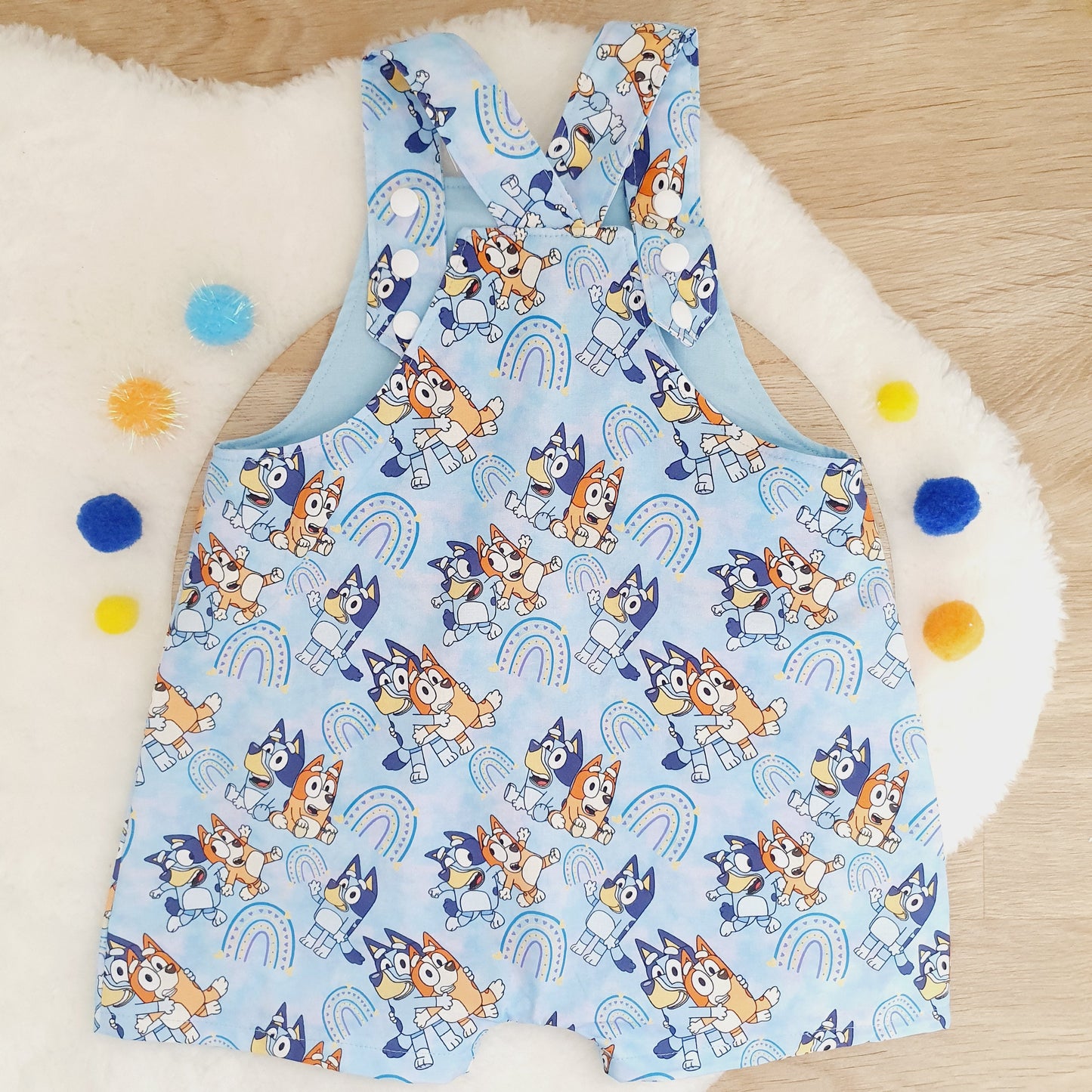 DOGS print Overalls, Baby / Toddler Overalls, Short Leg Romper, Size 2