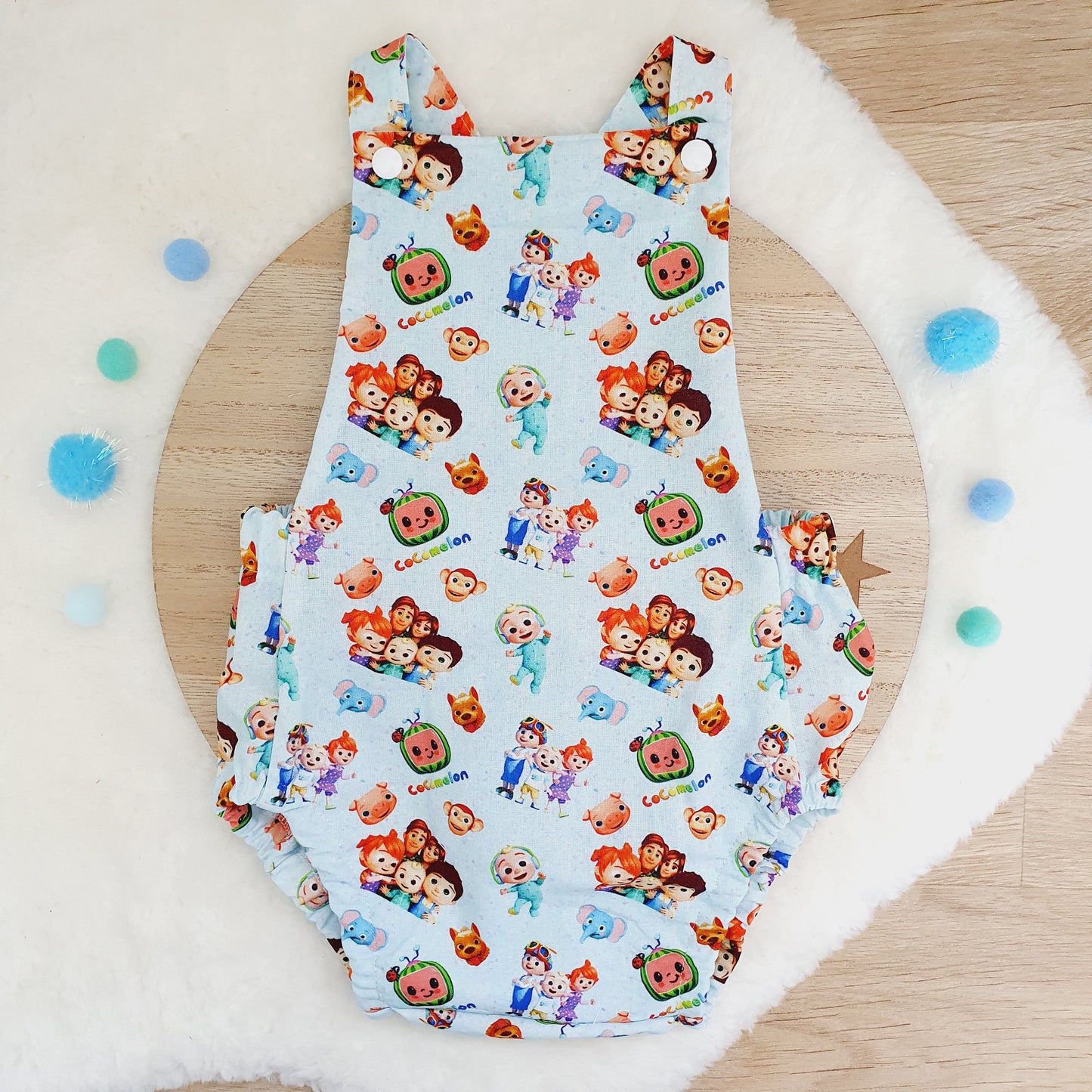 COCOMELON print Baby Romper, Size 1