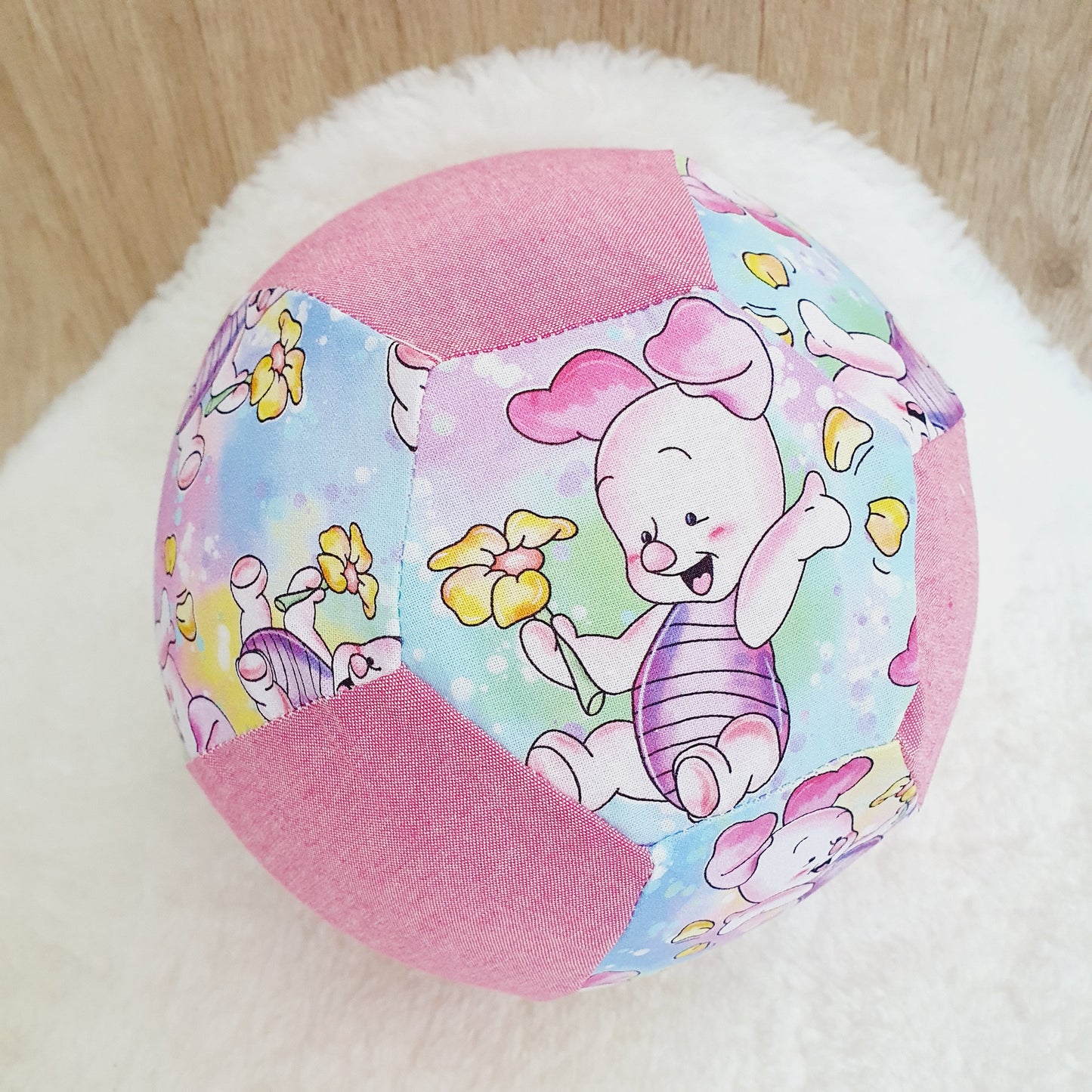 Balloon Ball Cover - Balloon Balls - Handmade Fabric Balloon Cover - Piglet print