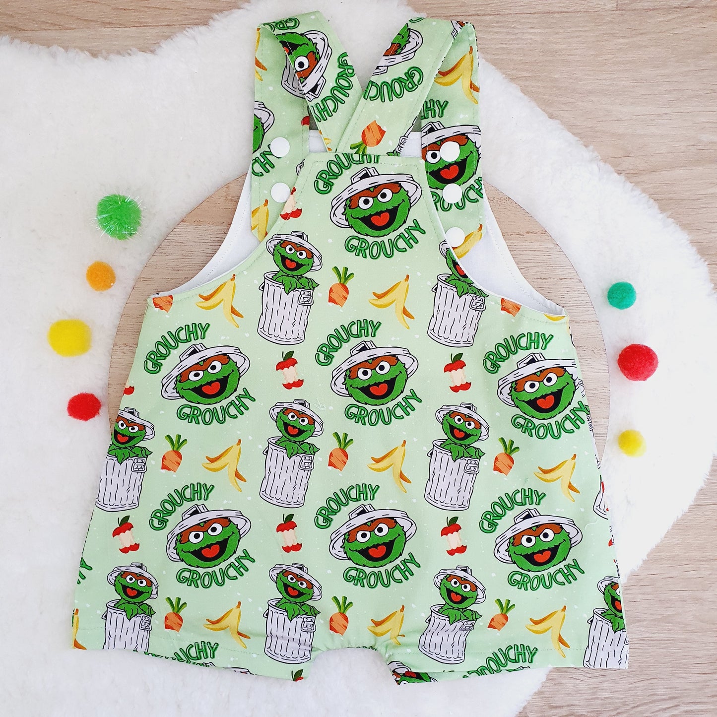 Overalls, Baby Overalls, Short Leg Romper, Size 1