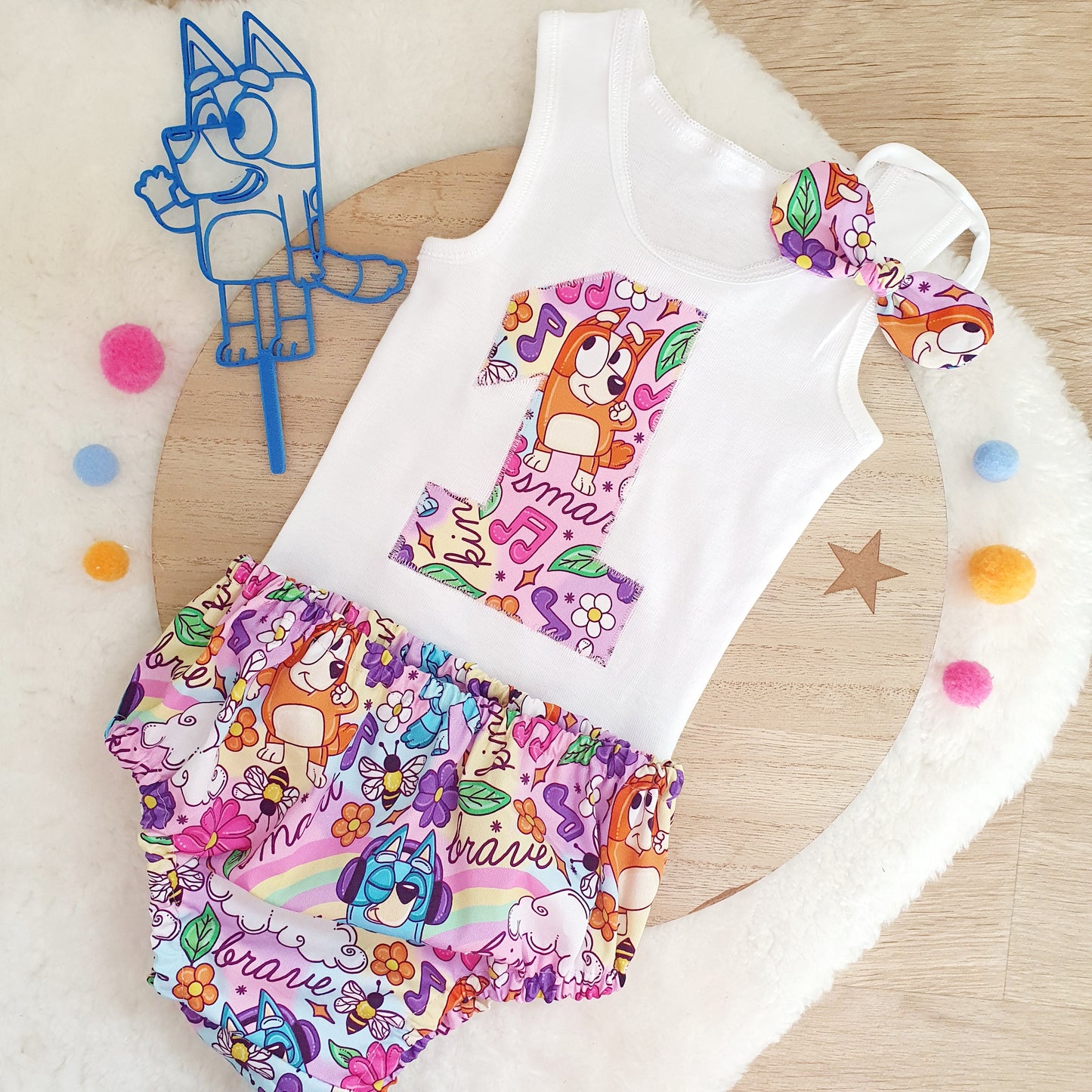 Girls 1st Birthday - Cake Smash Outfit, Size 0
