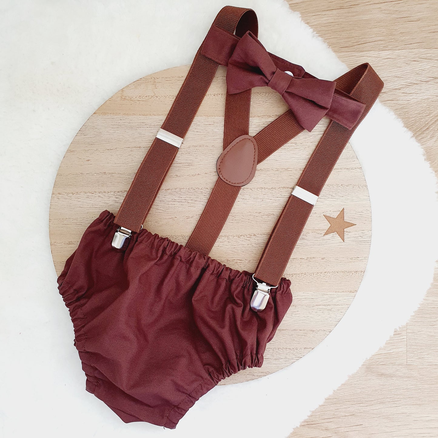 BROWN Boys Cake Smash Outfit, Size 0