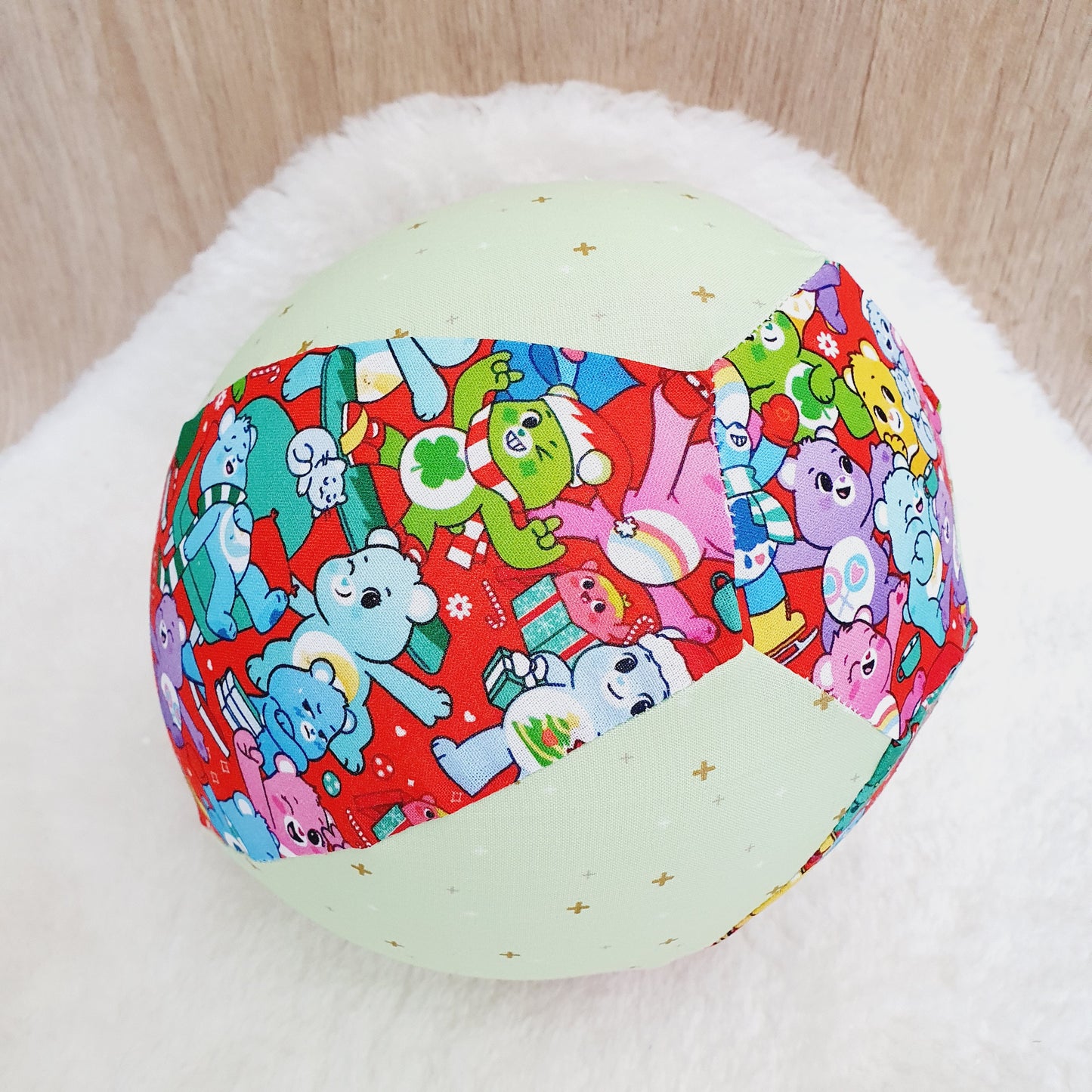 Balloon Ball Cover - Balloon Balls - Handmade Fabric Balloon Cover - Christmas Care Bears