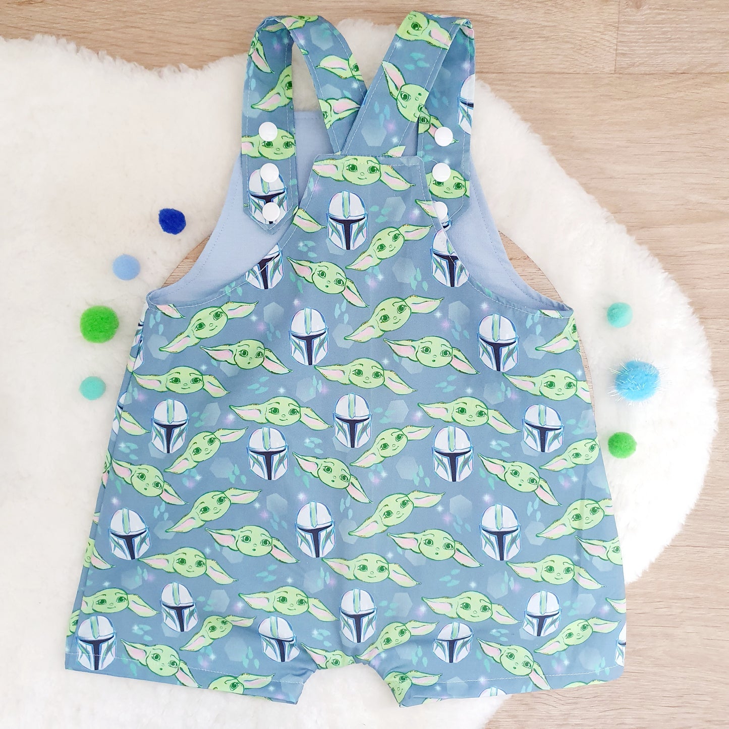 ALIEN HEADS print Overalls, Baby / Toddler Overalls, Short Leg Romper, Size 2