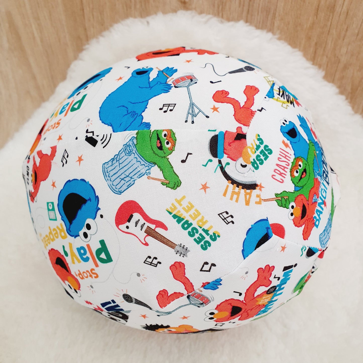 Balloon Ball Cover - Balloon Balls - Handmade Fabric Balloon Cover - SESAME STREET print