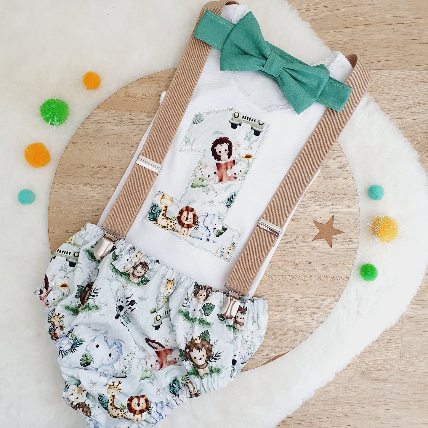 Jungle Boys Cake Smash Outfit Size 0