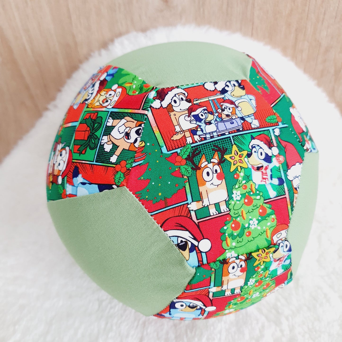 Balloon Ball Cover - Balloon Balls - Handmade Fabric Balloon Cover - CHRISTMAS DOGS