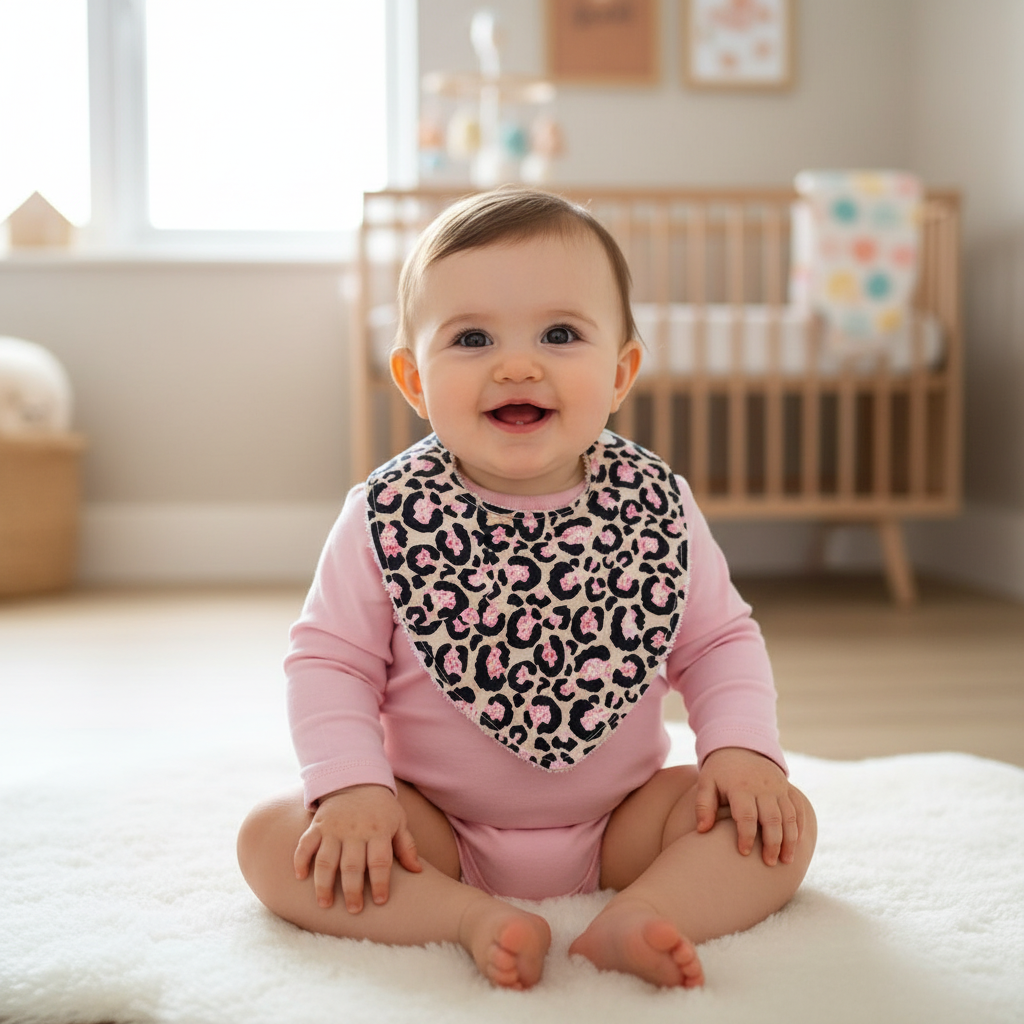 Bandana Dribble Bib, Handmade Baby Bib, Cotton / Bamboo, Ultra Absorbent