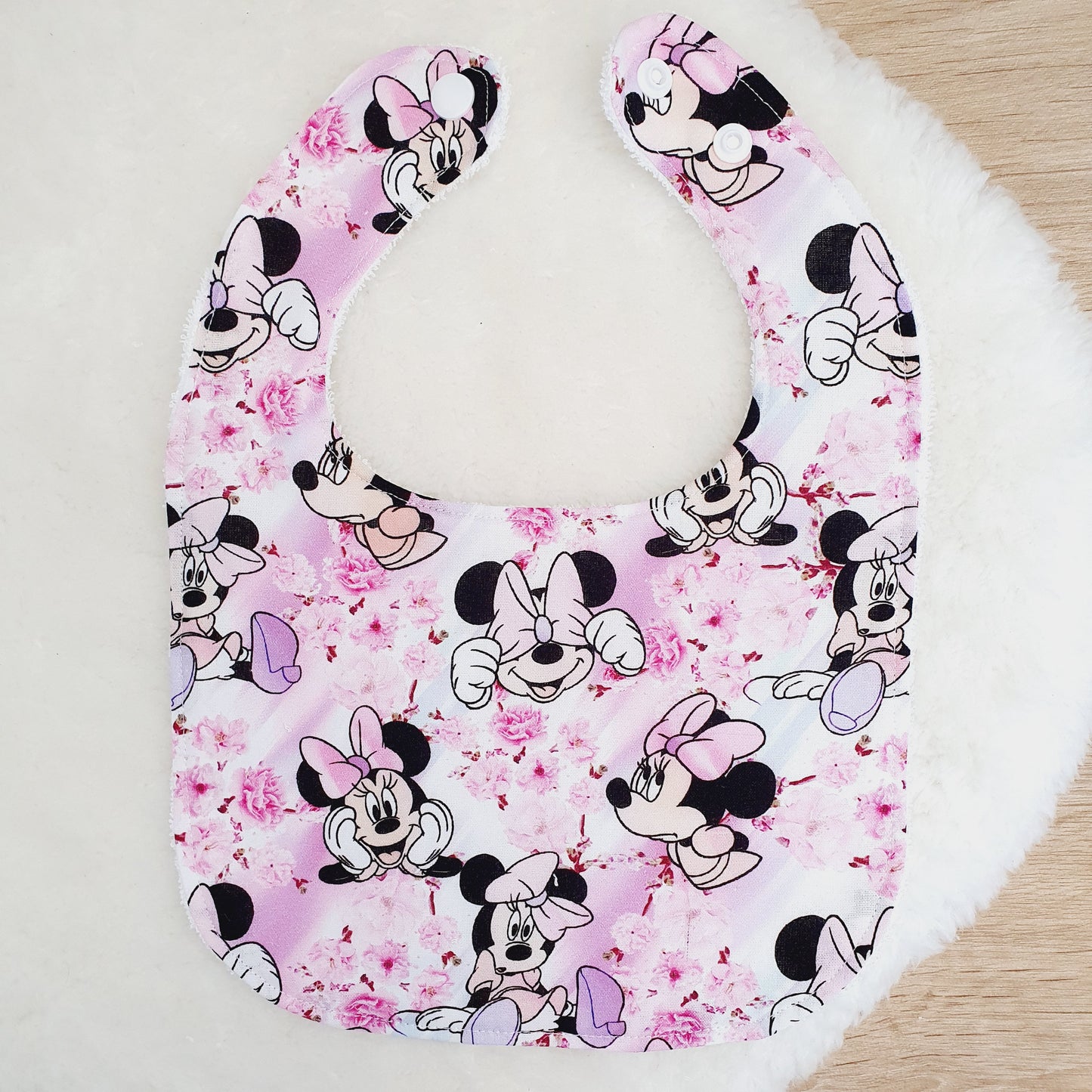 MOUSE print Bib, Handmade Baby Bib, Feeding Bib