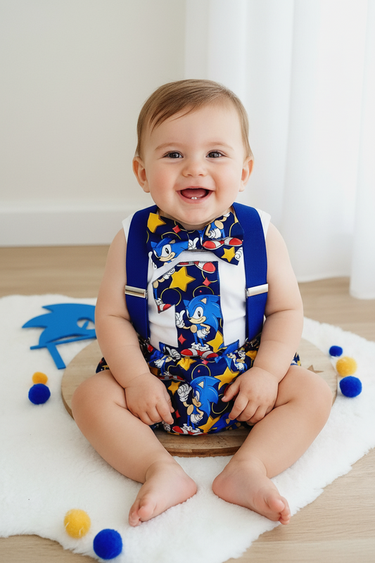 HEDGEHOG Boys 1st Birthday Outfit, Size 0