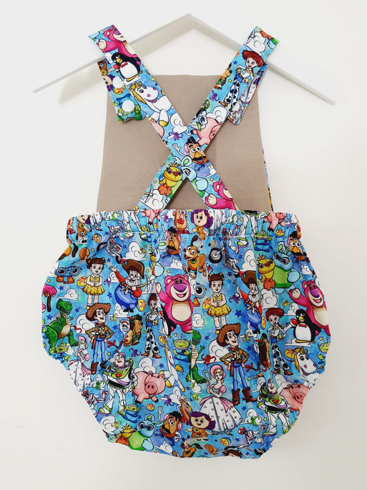 TOY STORY print Baby / Toddler Handmade Romper, Size 1