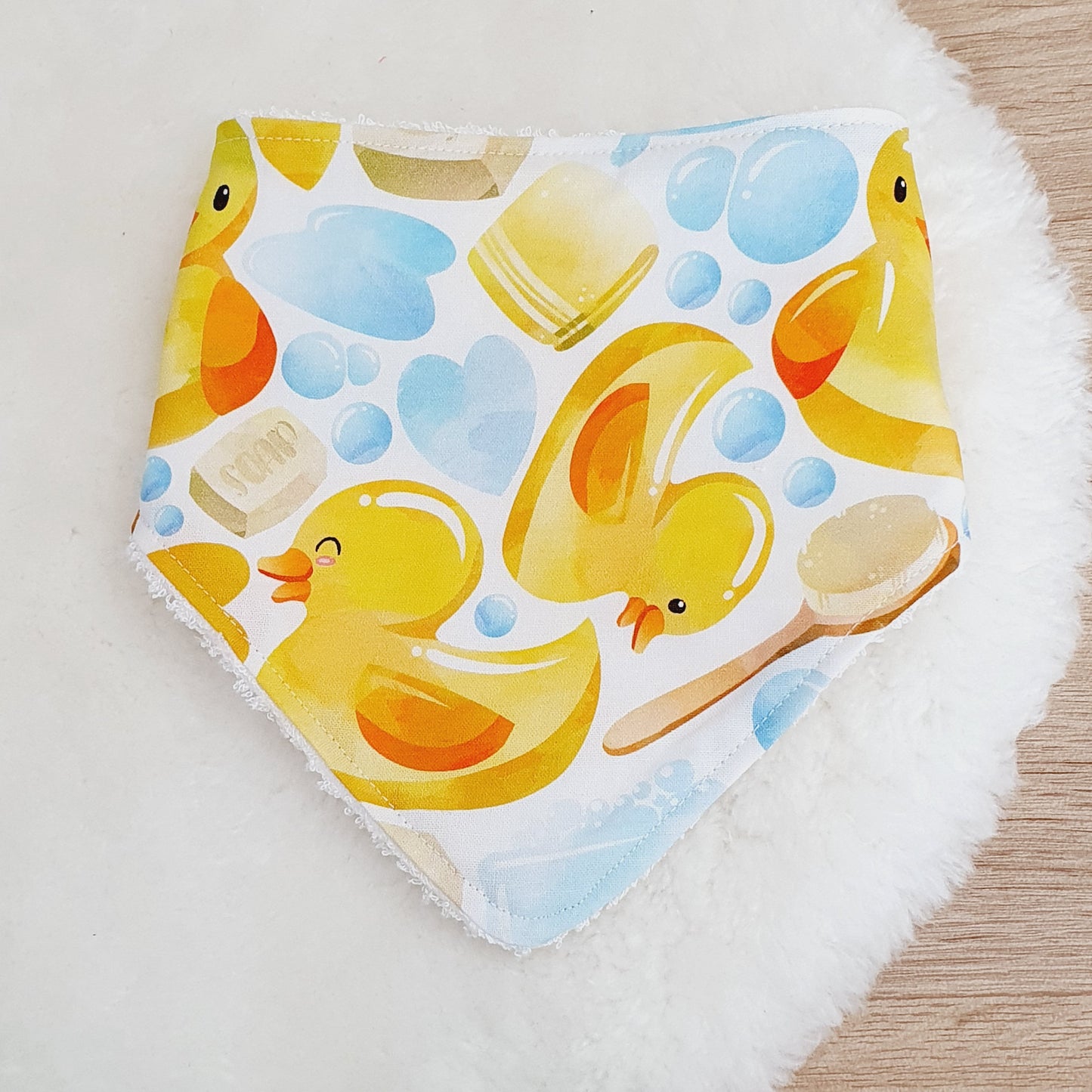Duck Bandana Dribble Bib - Bamboo Backed Ultra Absorbent Bib