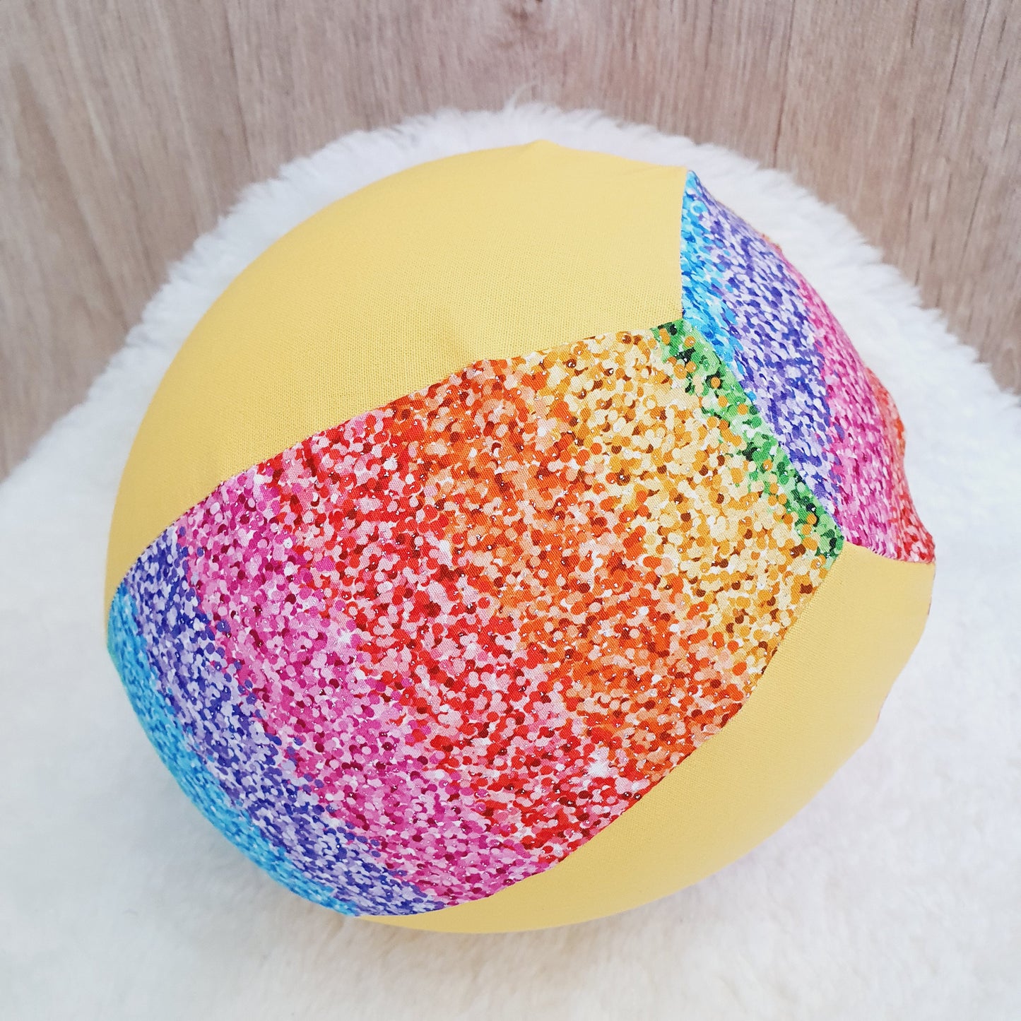 Balloon Ball Cover - Balloon Balls - Handmade Fabric Balloon Cover - RAINBOW SPARKLE