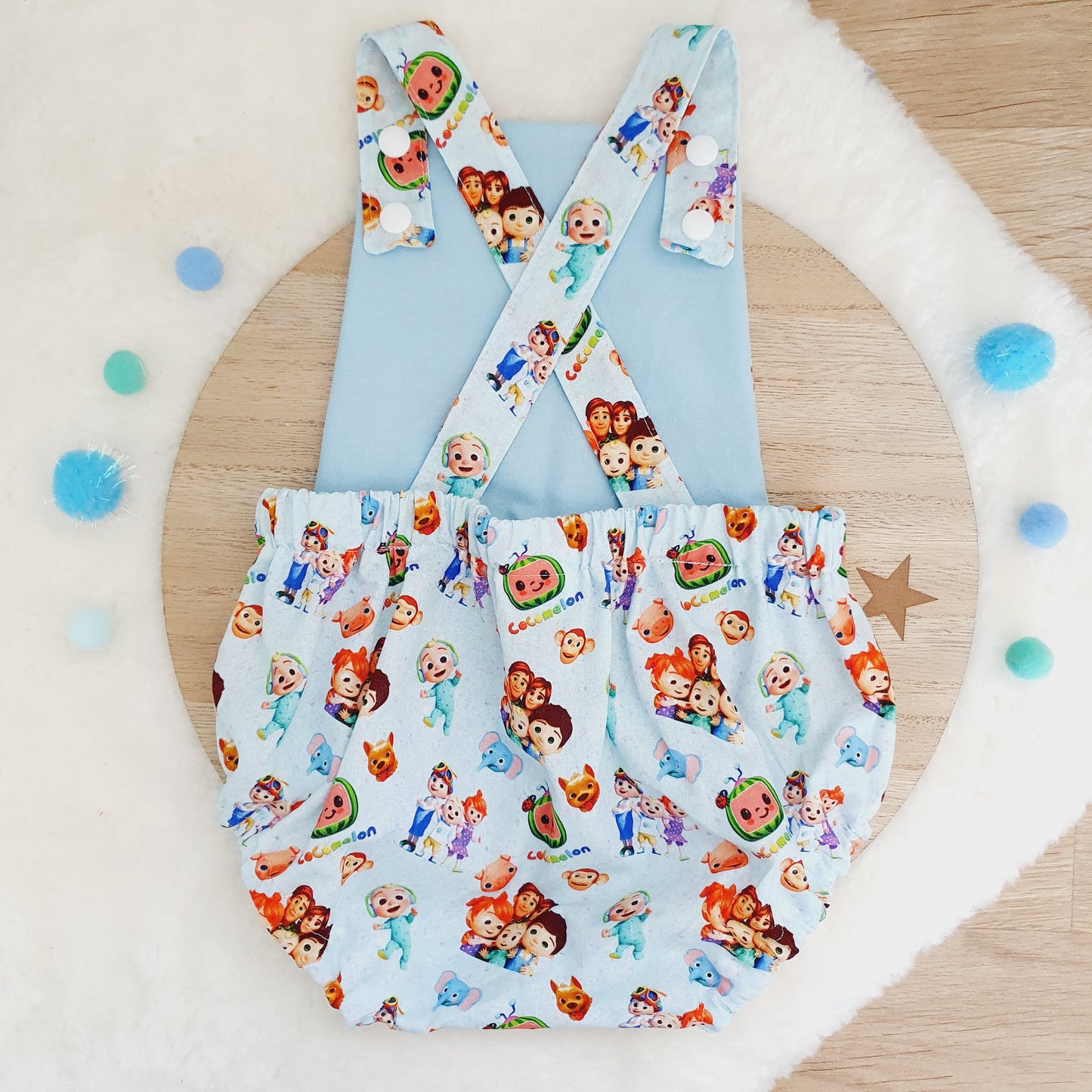COCOMELON print print Baby Romper, Size 0