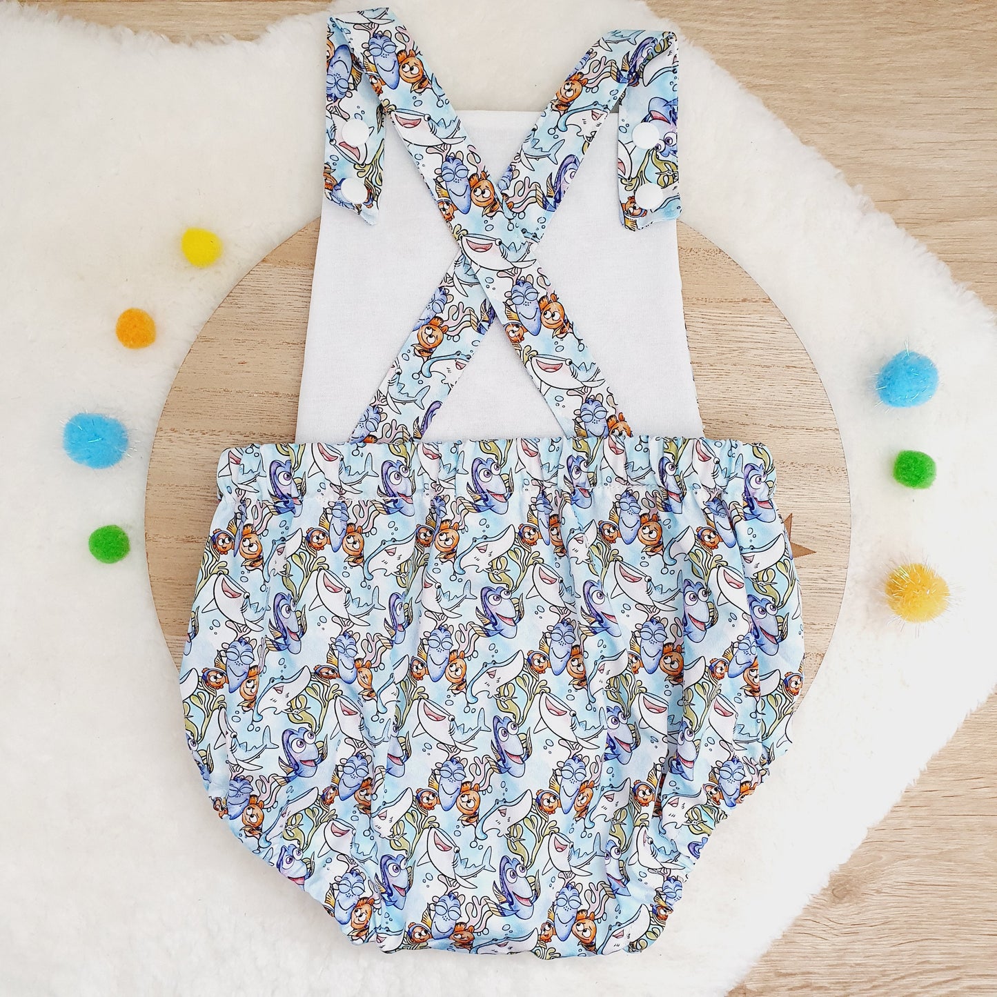 NEMO / DORY print Baby Romper, Size 1