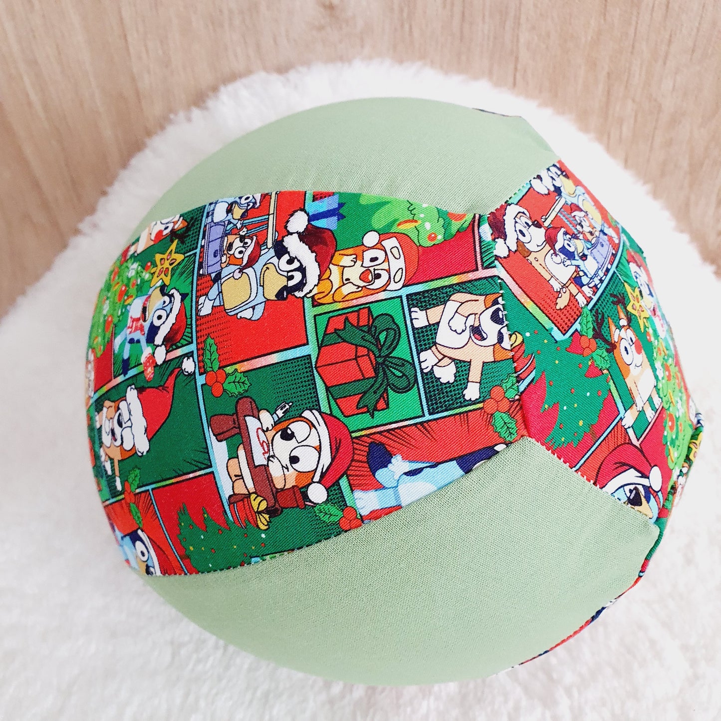 Balloon Ball Cover - Balloon Balls - Handmade Fabric Balloon Cover - CHRISTMAS DOGS