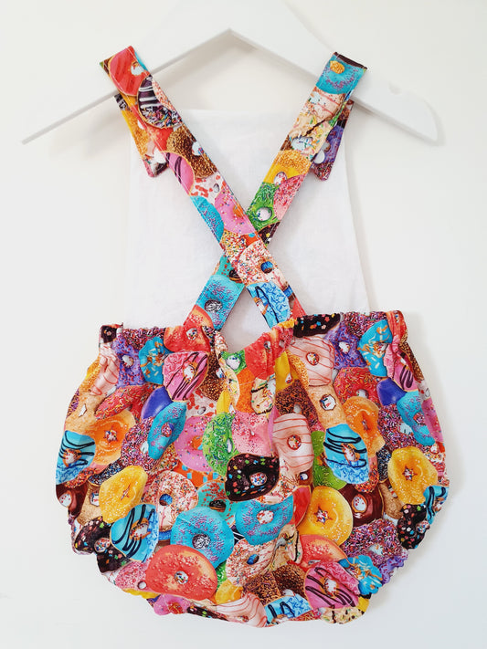 DONUT print Baby Romper, Size 1