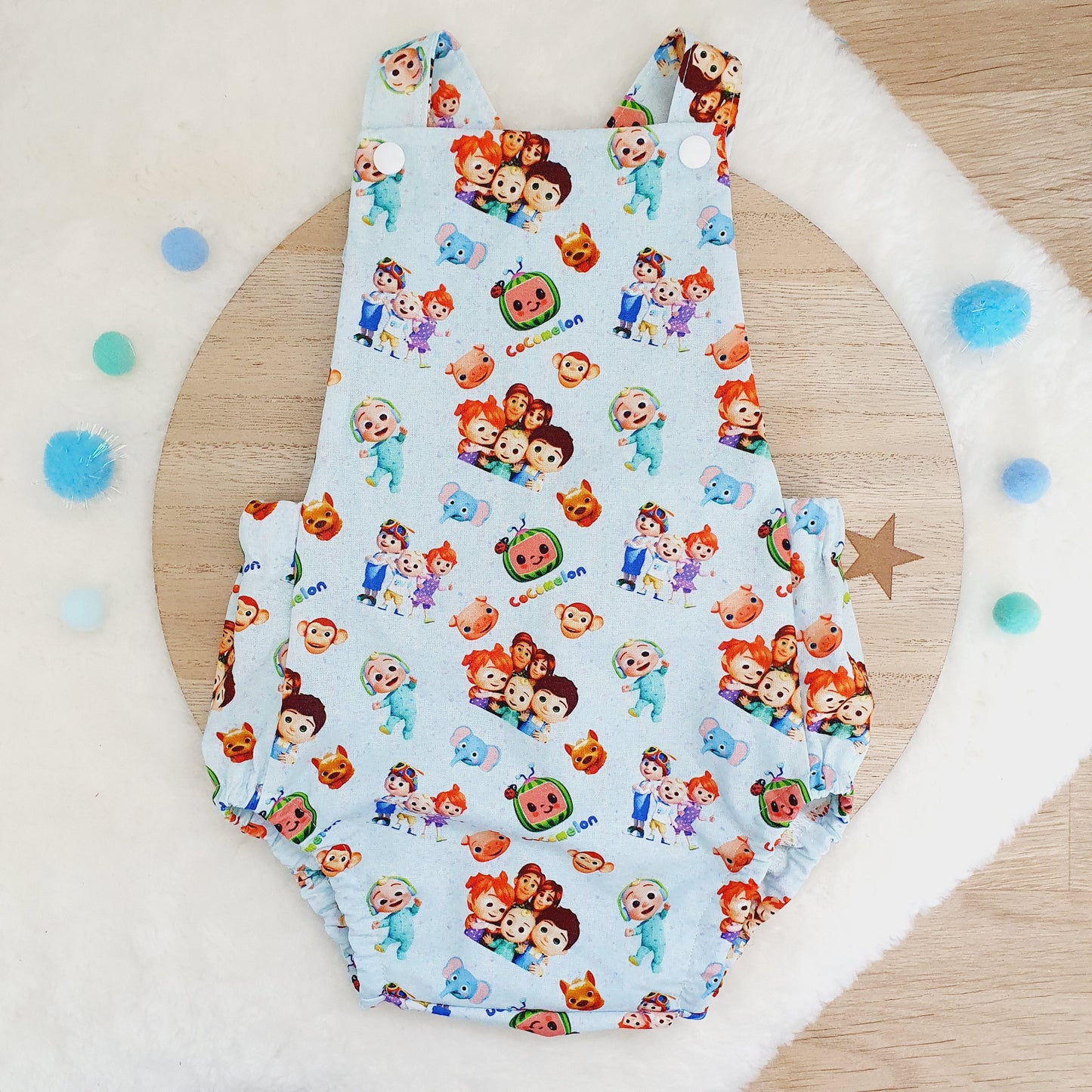 COCOMELON print print Baby Romper, Size 0