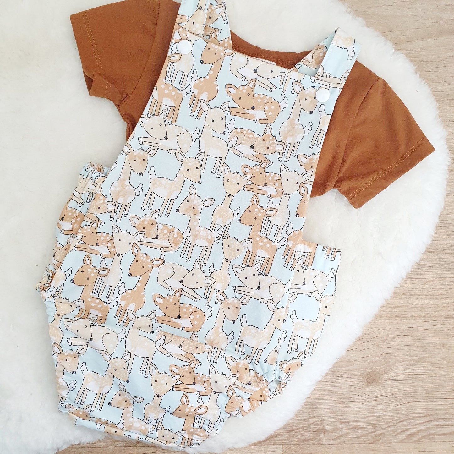 *SALE* FAWN print Baby Romper & Bodysuit, Size 1