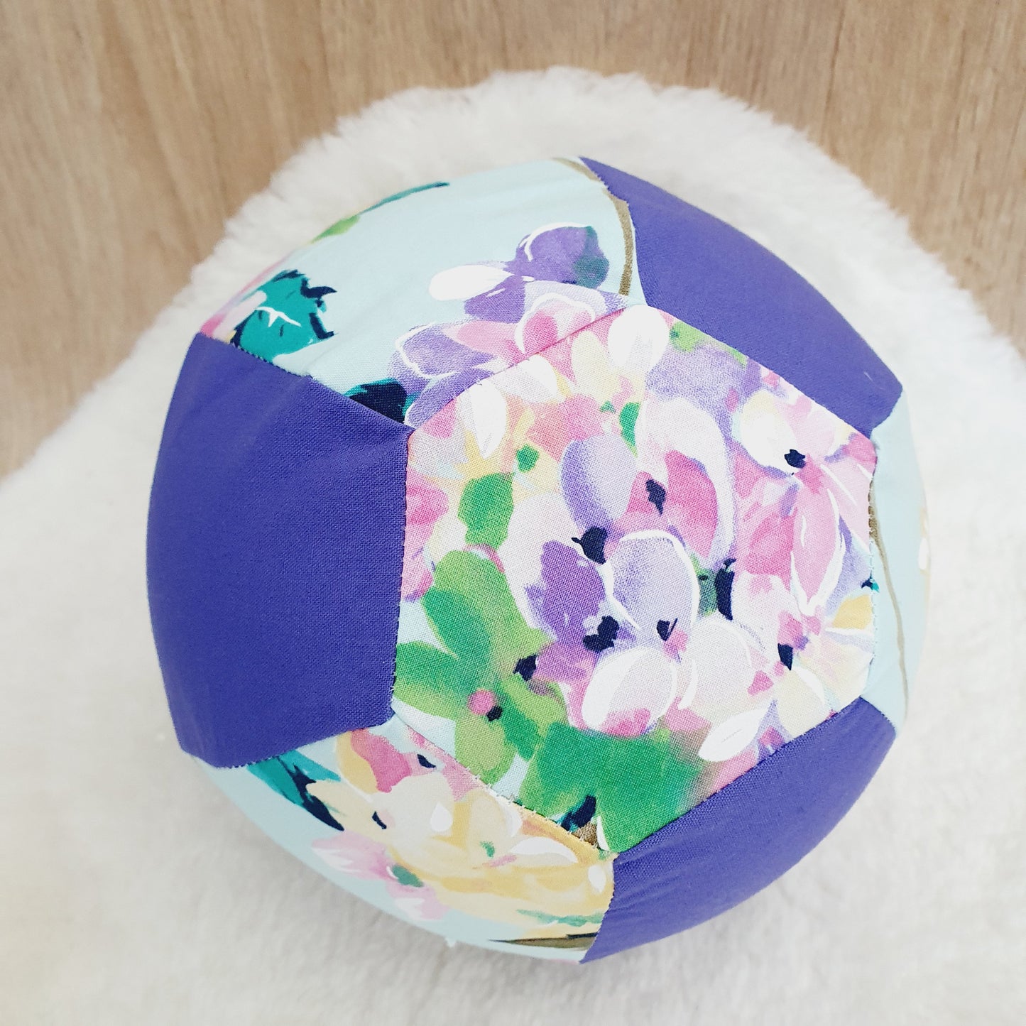 Balloon Ball Cover - Balloon Balls - Handmade Fabric Balloon Cover - Floral / Purple