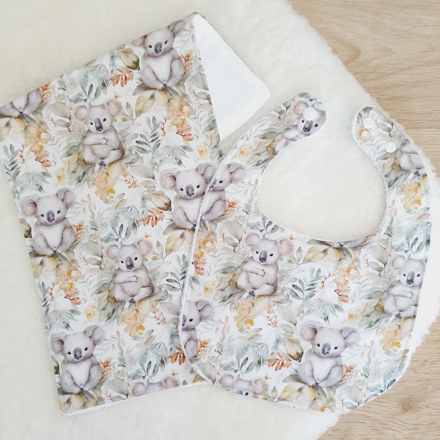 Koala Baby Bib and Burp Cloth Gift Set, Baby Shower Gift, Newborn Gift