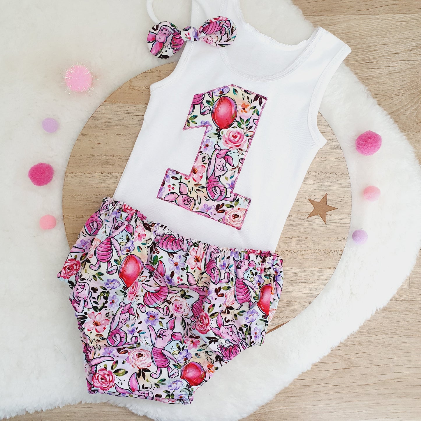 Girls 1st Birthday / Cake Smash Outfit, Size 1