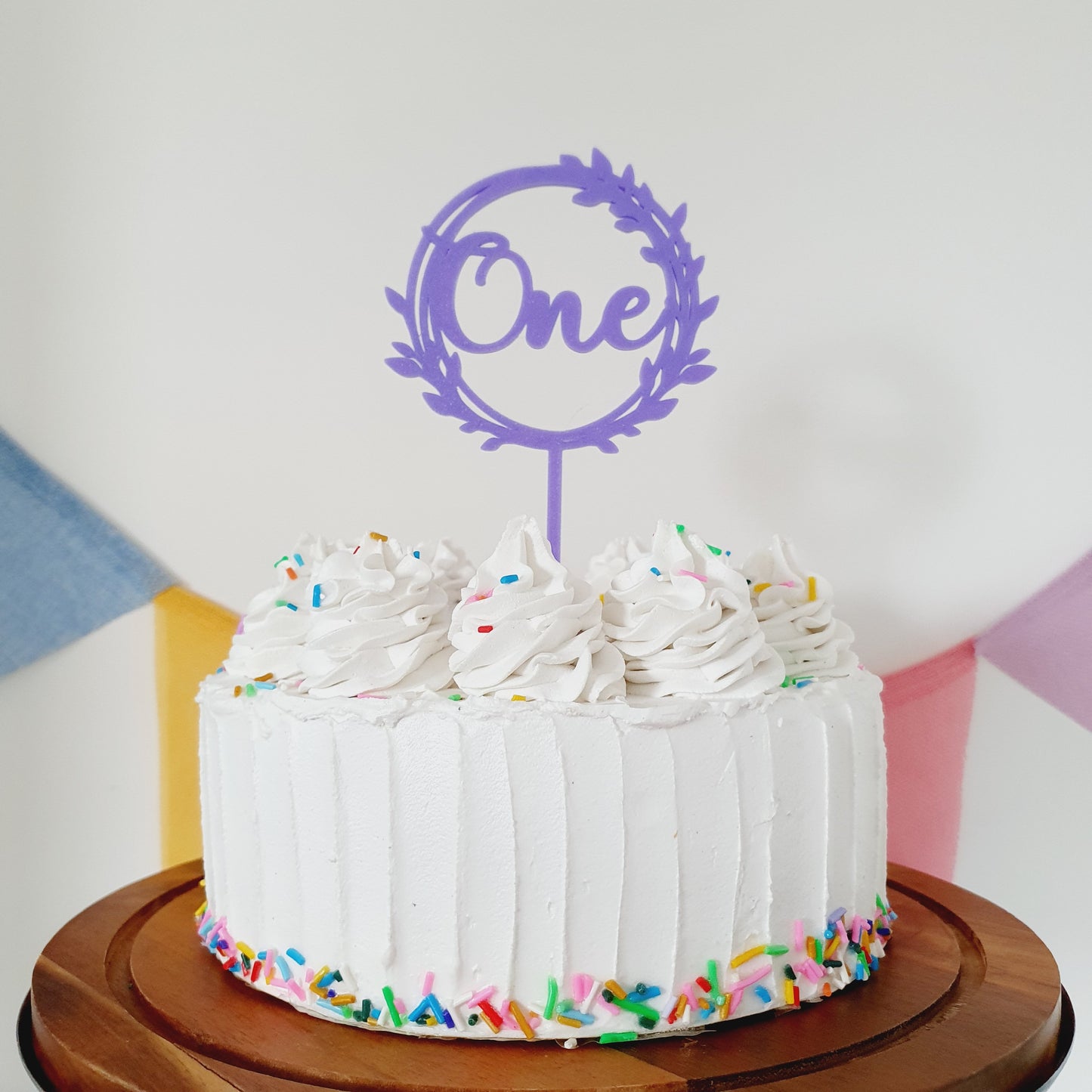 ONE Cake Topper - Purple