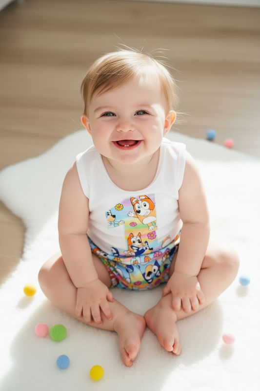 Girls 1st Birthday / Cake Smash Outfit, Size 1