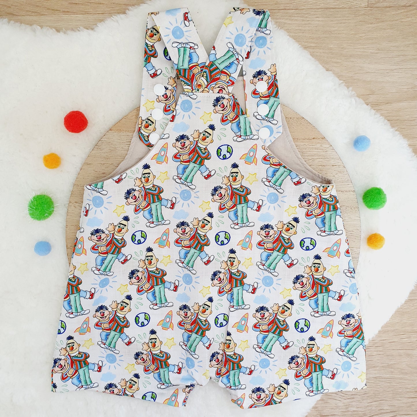 Overalls, Baby Overalls, Short Leg Romper, Size 1