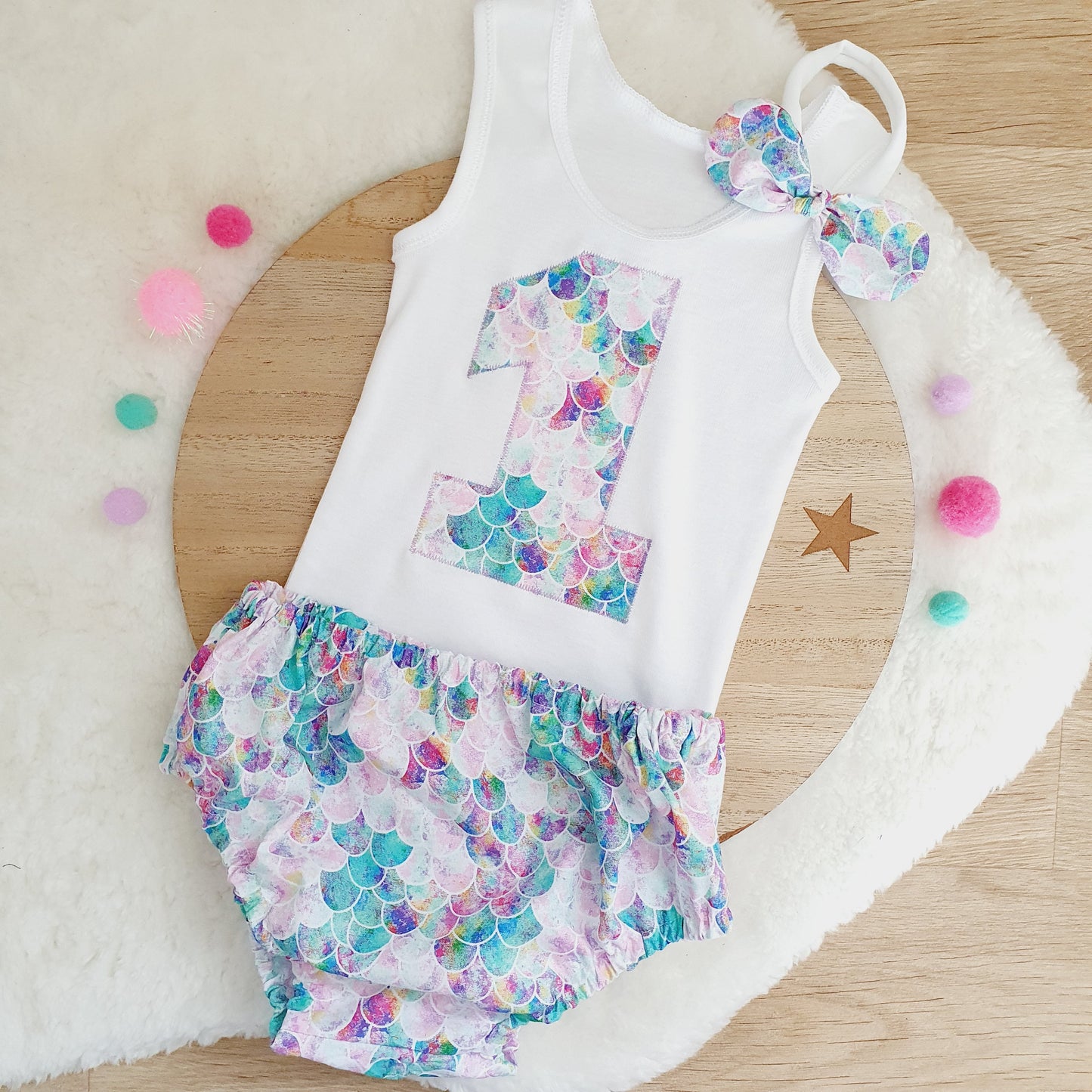 Girls 1st Birthday / Cake Smash Outfit, Size 1