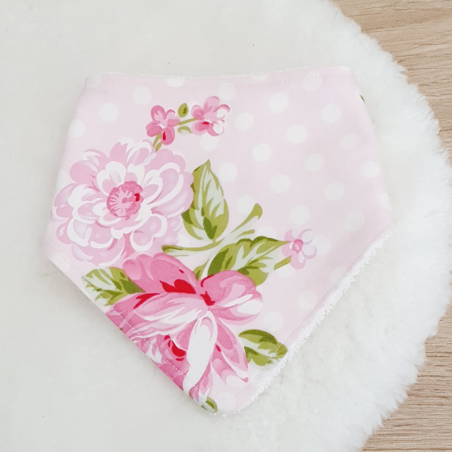 Roses Bandana Dribble Bib - Bamboo Backed Ultra Absorbent Bib