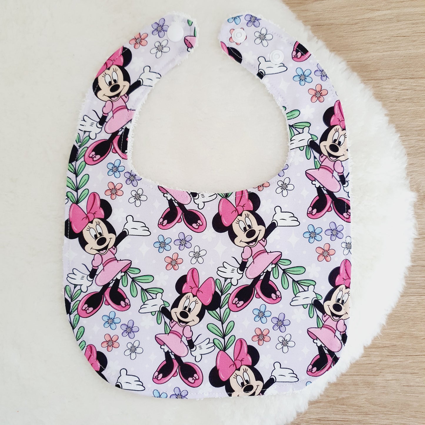 MOUSE print Bib, Handmade Baby Bib, Feeding Bib