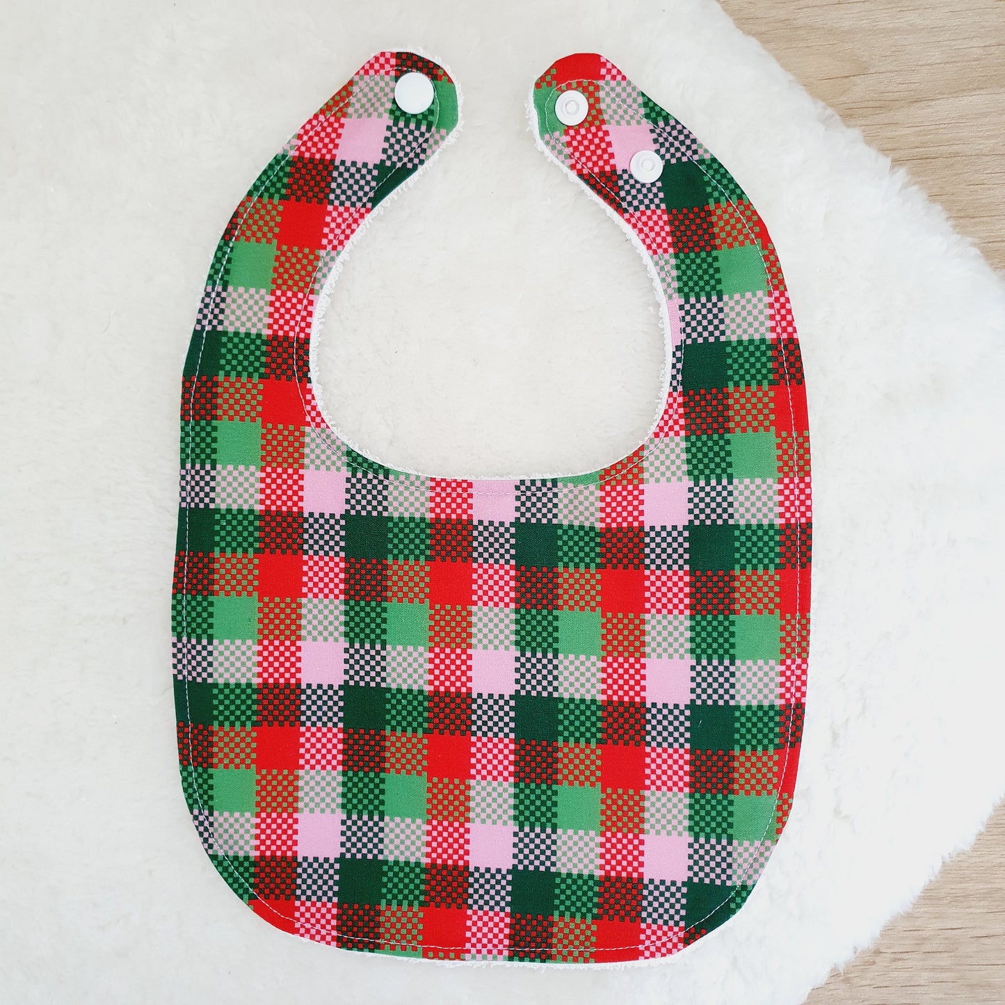 TARTAN Bib, Handmade Baby Bib, Feeding Bib