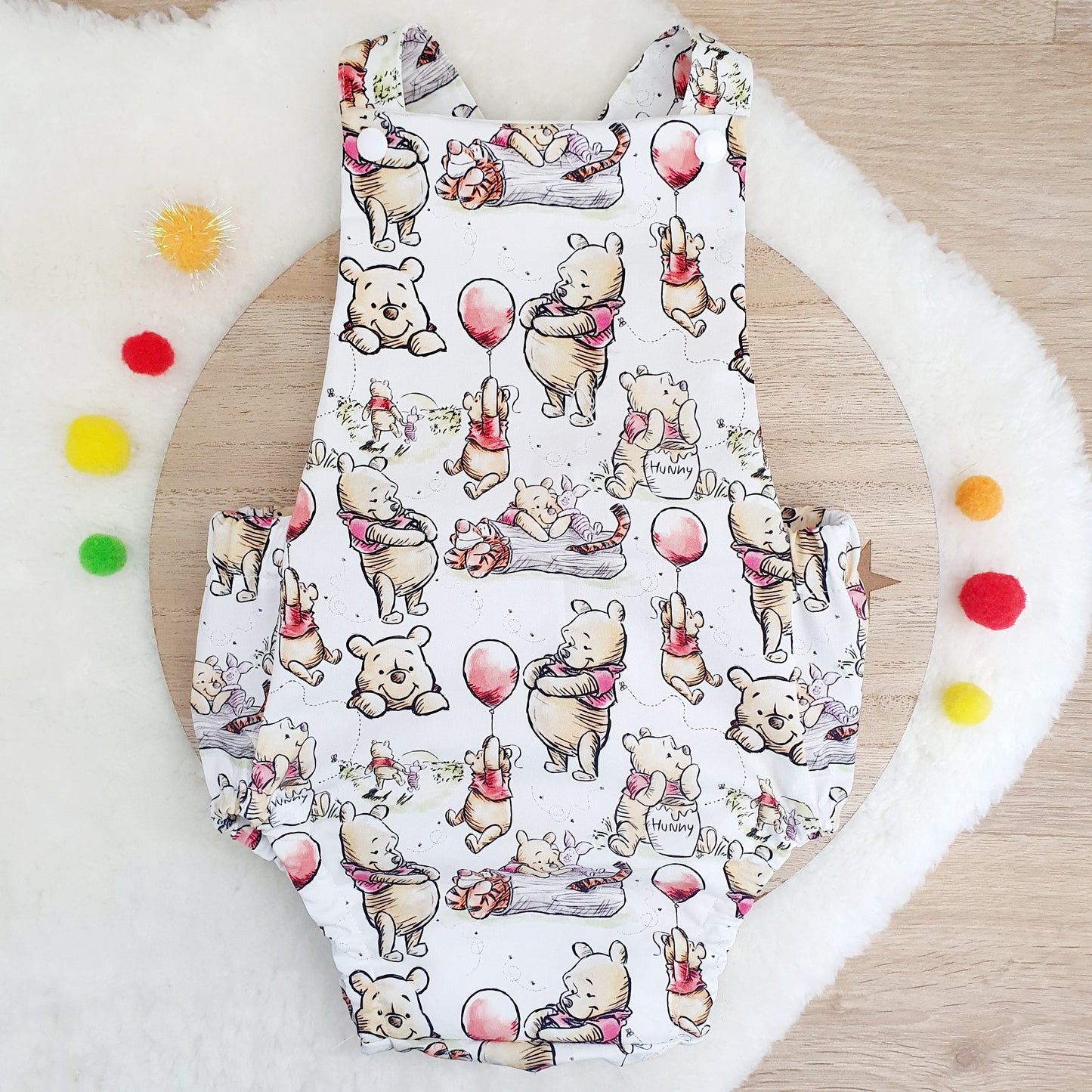 POOH print Baby Romper, Size 1