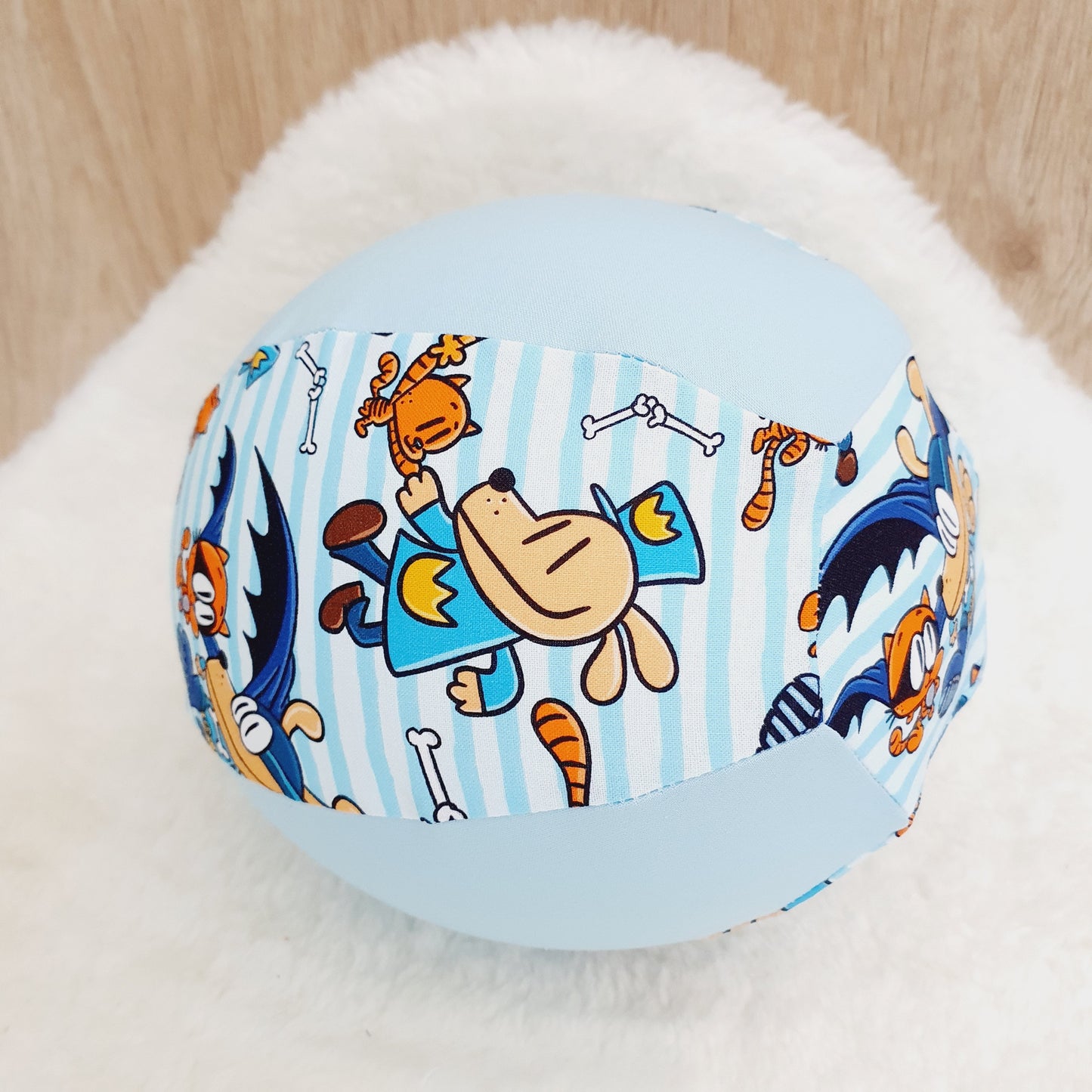 Balloon Ball Cover - Balloon Balls - Handmade Fabric Balloon Cover - Dogman print
