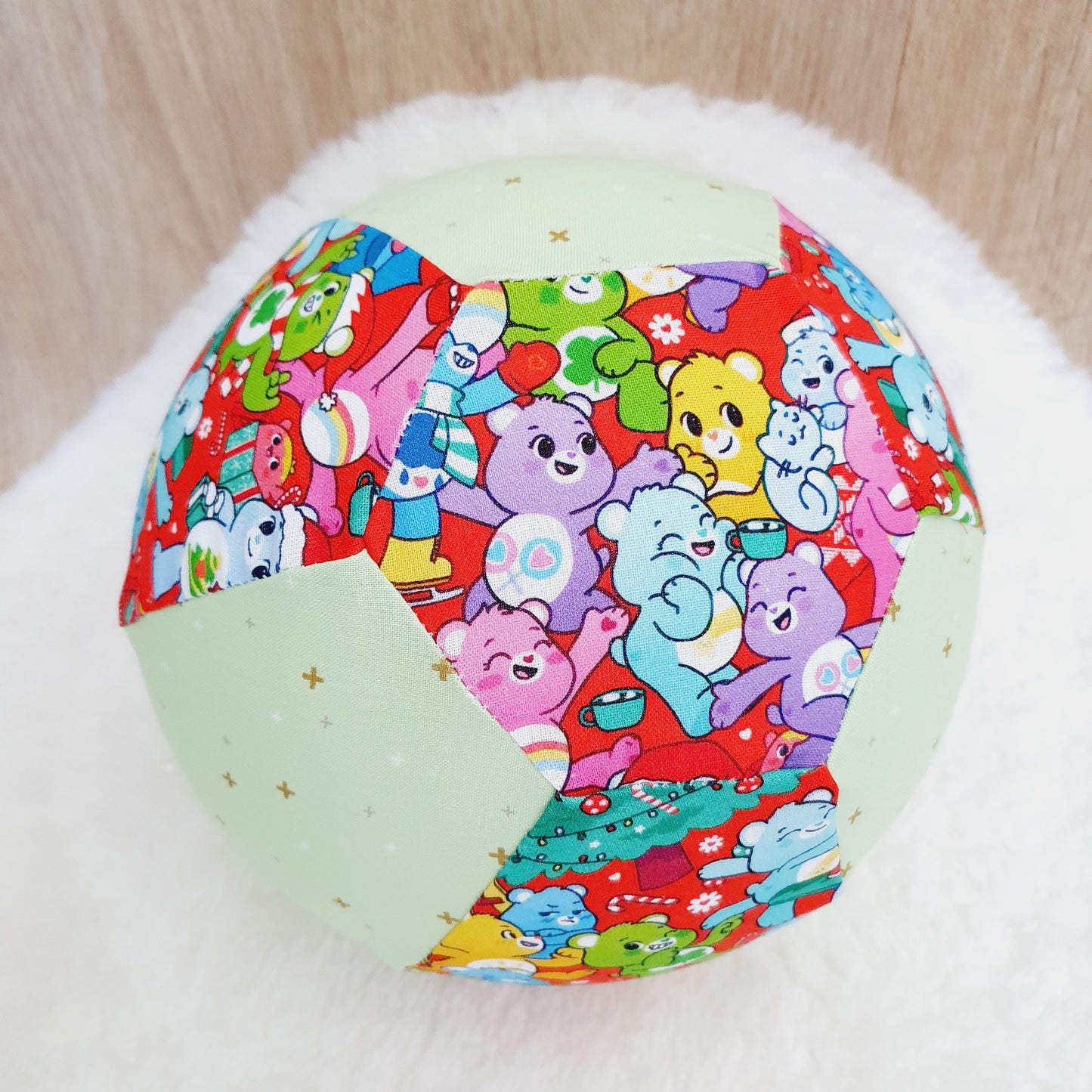 Balloon Ball Cover - Balloon Balls - Handmade Fabric Balloon Cover - Christmas Care Bears